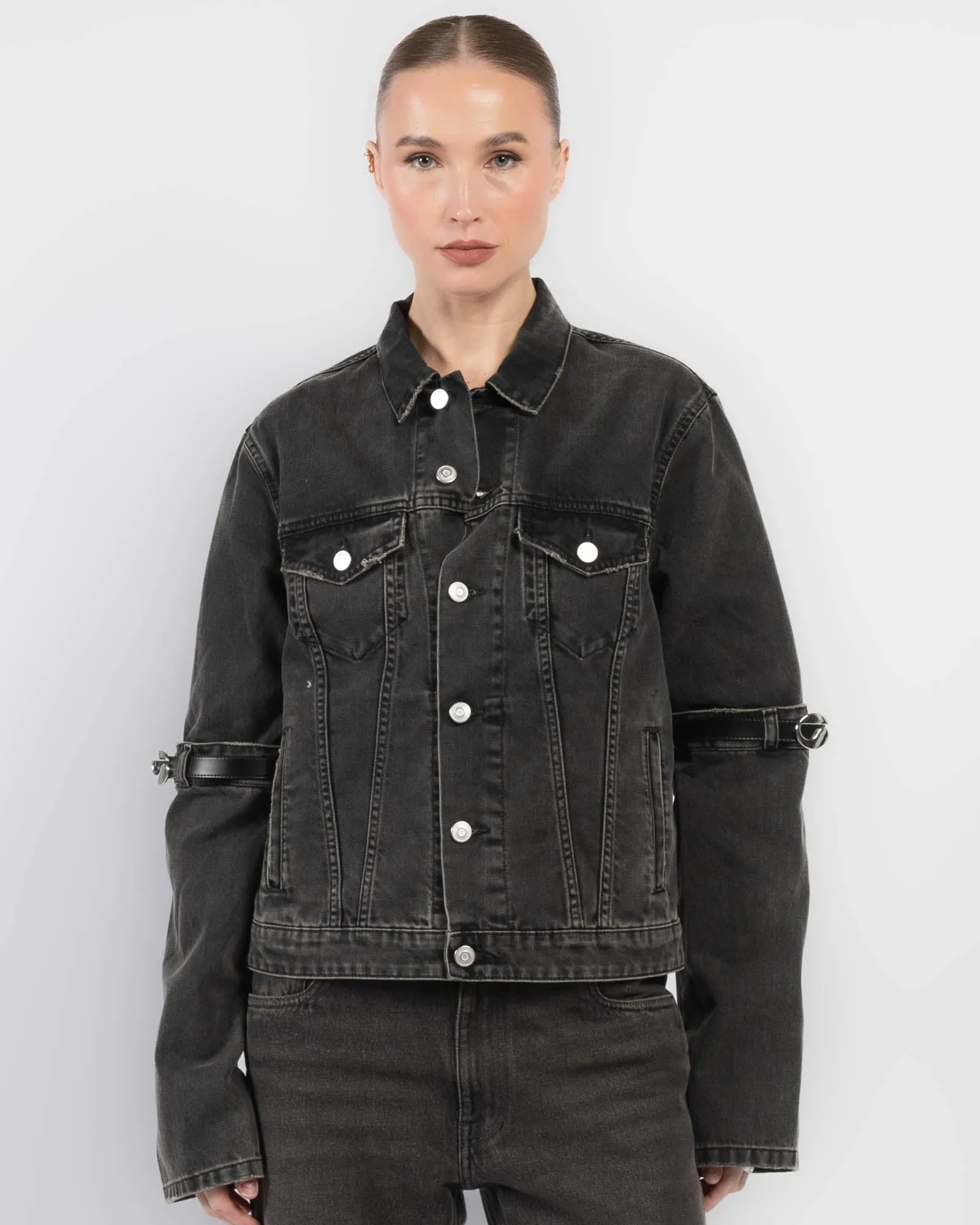 Hybrid Denim Shirt Jacket sold by TNT Fashion