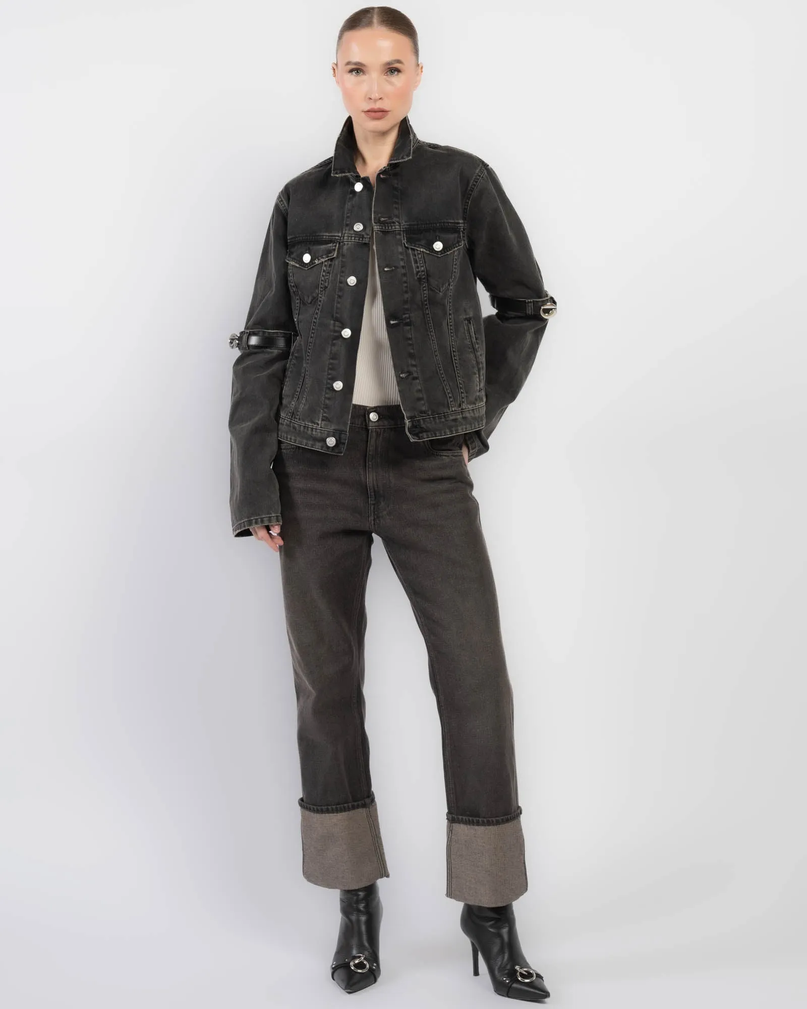 Hybrid Denim Shirt Jacket sold by TNT Fashion product image thumbnail 2
