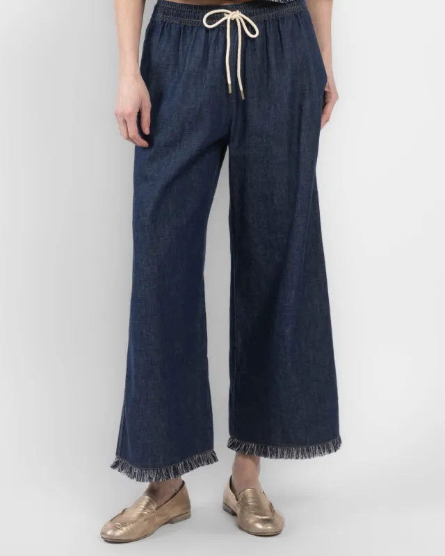 Rhiannon Fringe Denim Pants sold by TNT Fashion