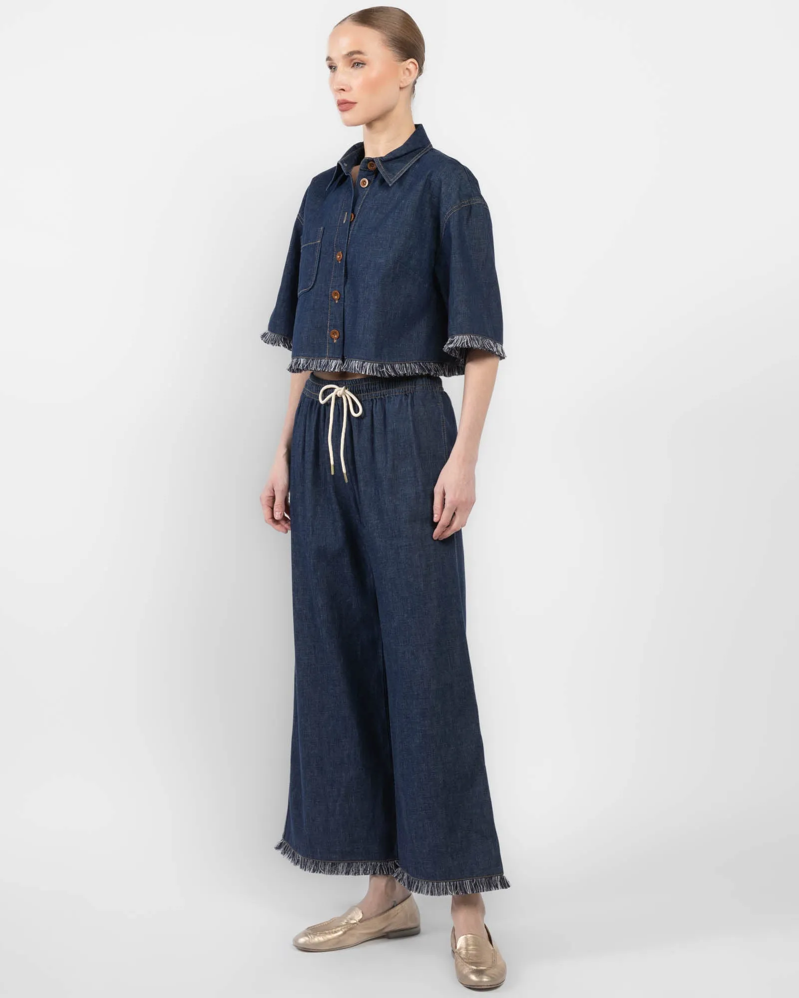 Rhiannon Fringe Denim Pants sold by TNT Fashion product image thumbnail 4