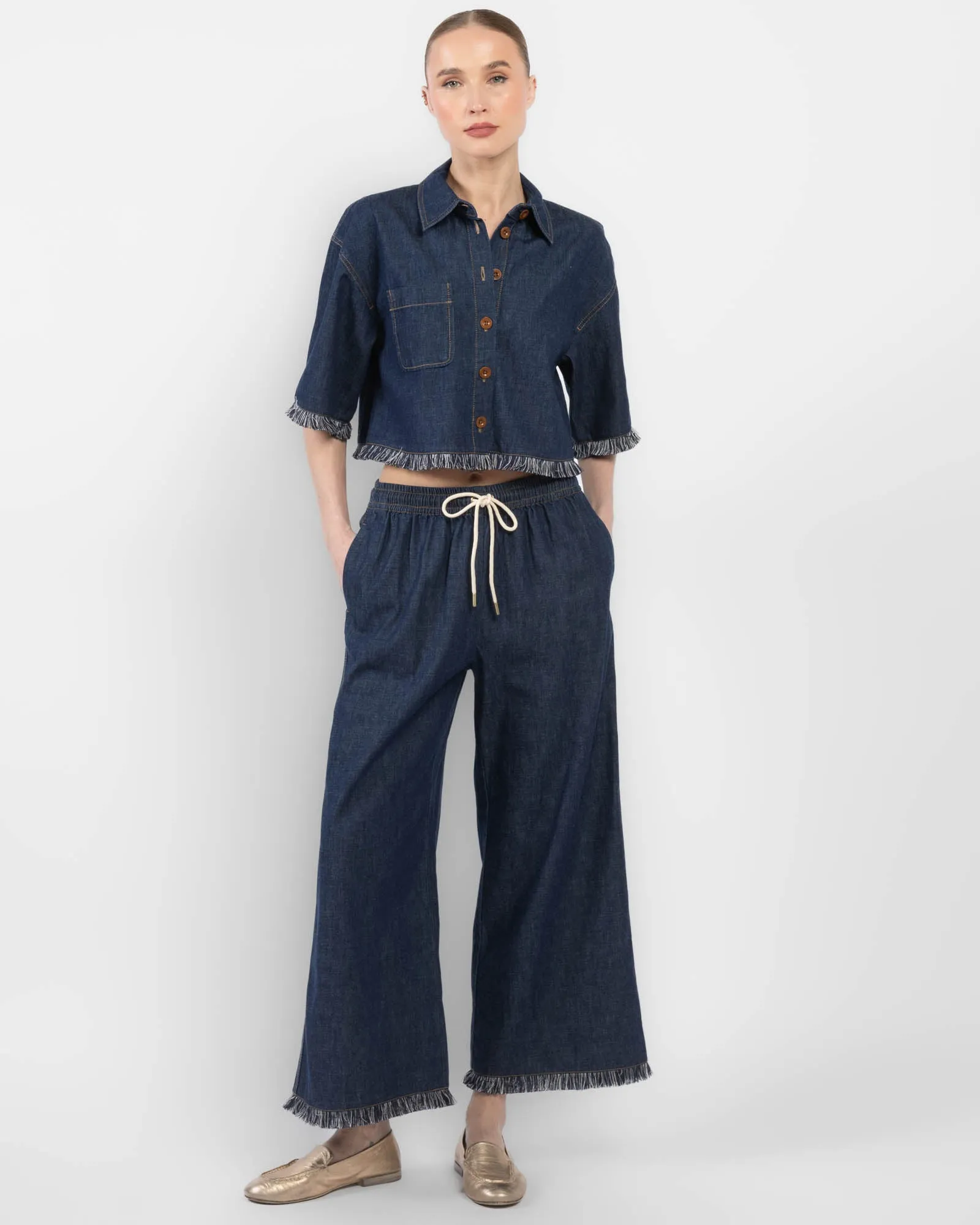 Rhiannon Fringe Denim Pants sold by TNT Fashion product image thumbnail 2