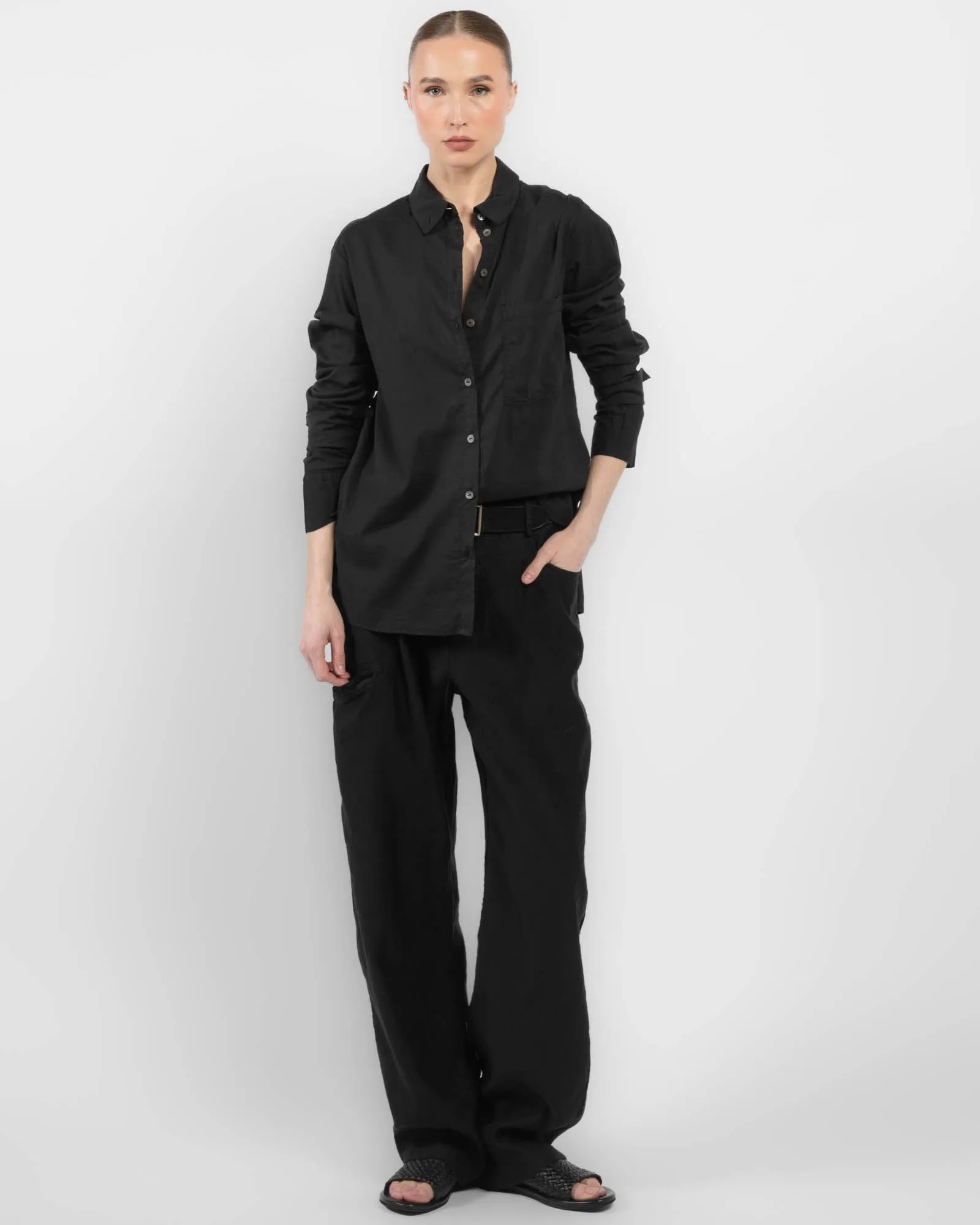 Double Cuff Linen Shirt sold by TNT Fashion product image thumbnail 2
