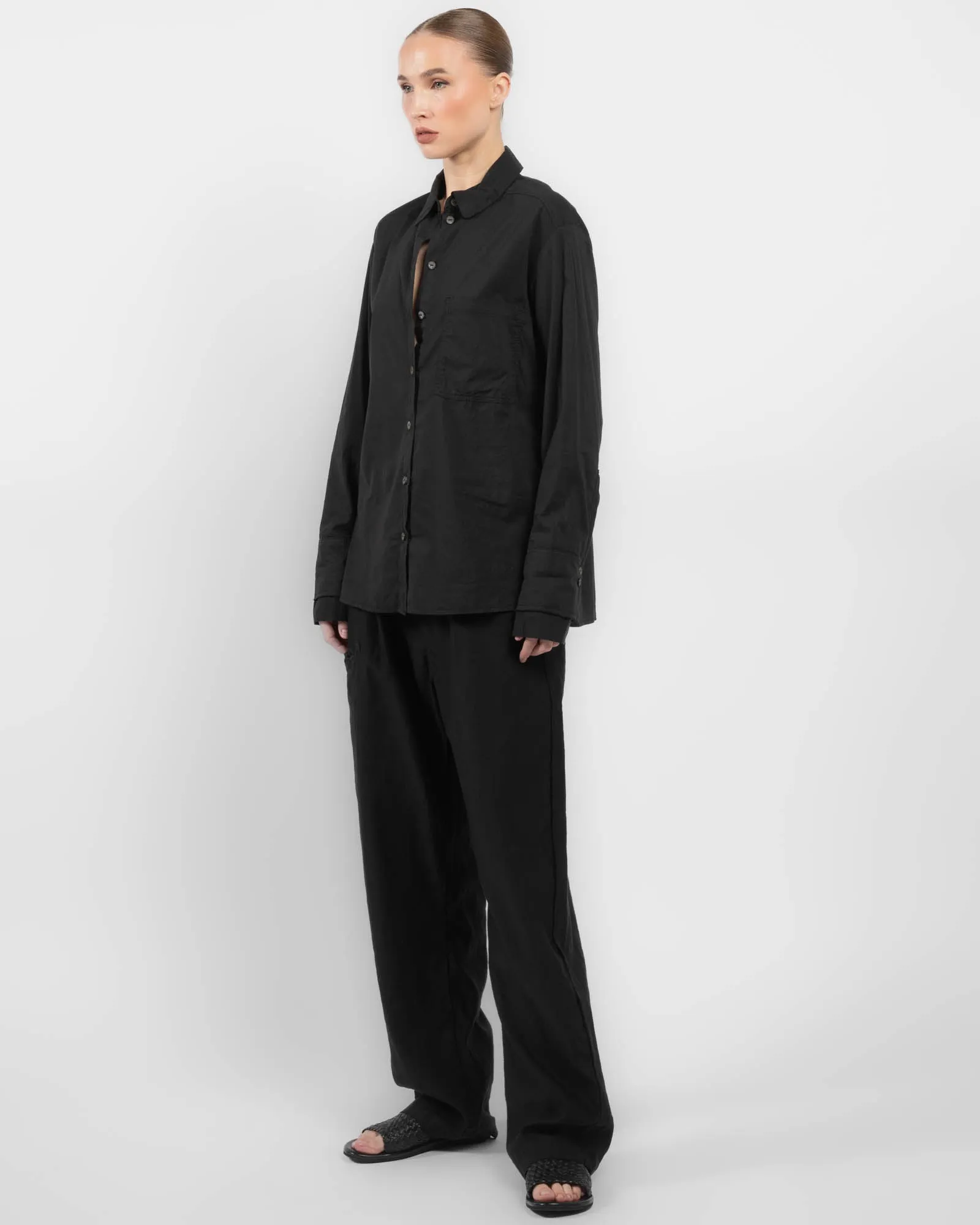 Double Cuff Linen Shirt sold by TNT Fashion product image thumbnail 4
