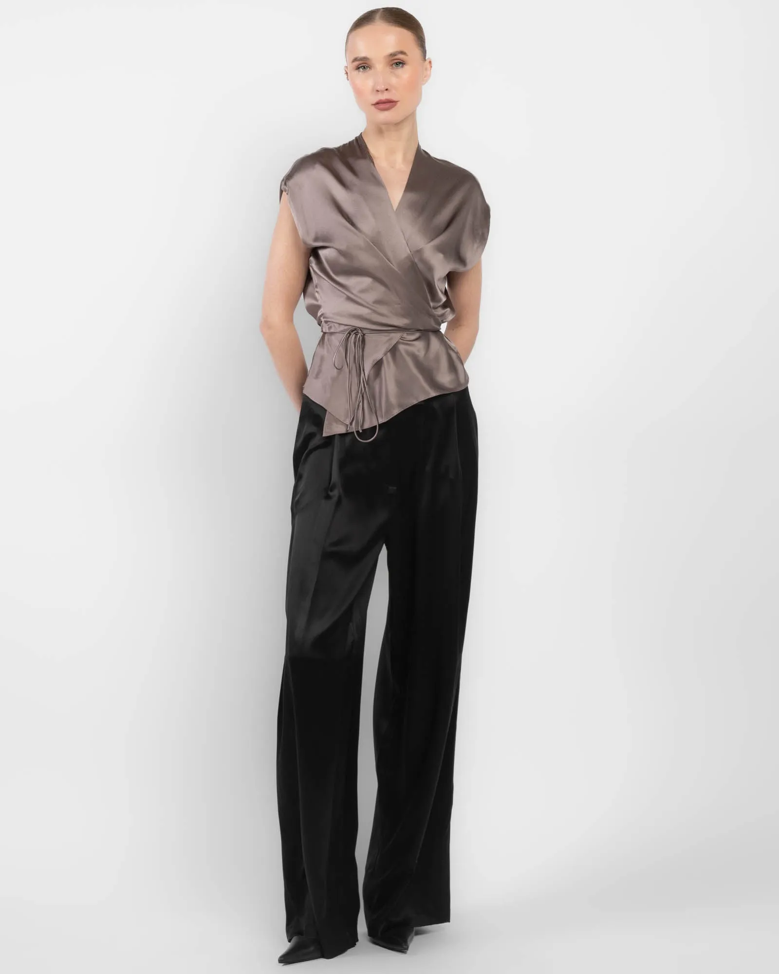 Drape Sleeve Wrap Blouse sold by TNT Fashion product image thumbnail 2