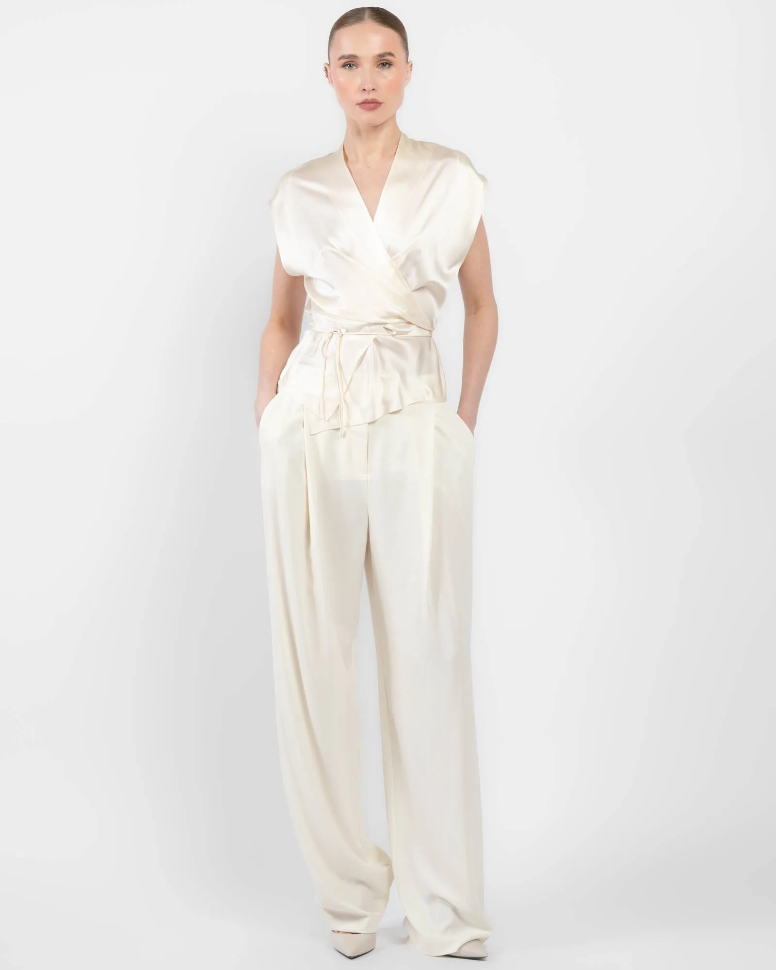 Drape Sleeve Wrap Blouse sold by TNT Fashion product image thumbnail 2