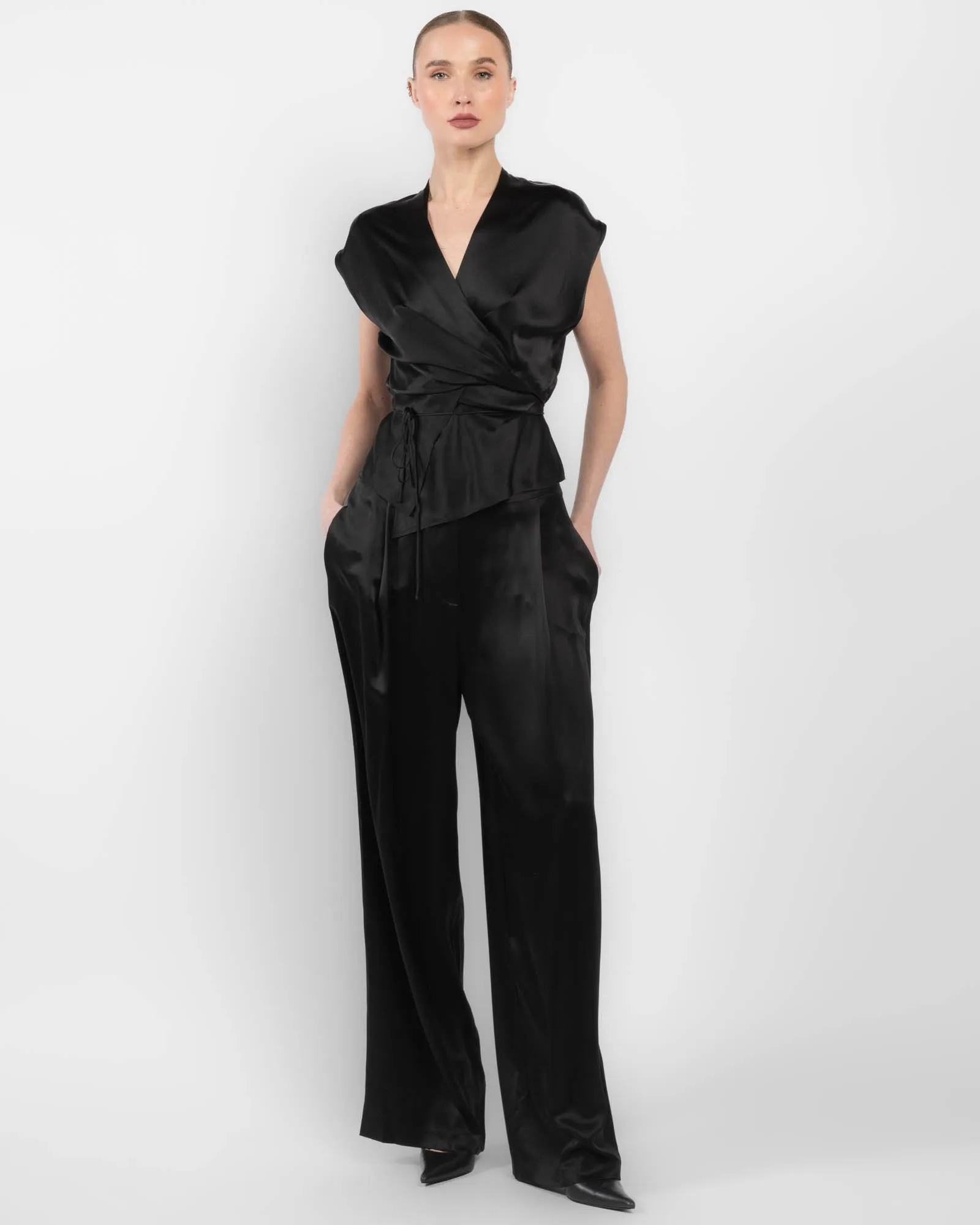 Drape Sleeve Wrap Blouse sold by TNT Fashion product image thumbnail 2