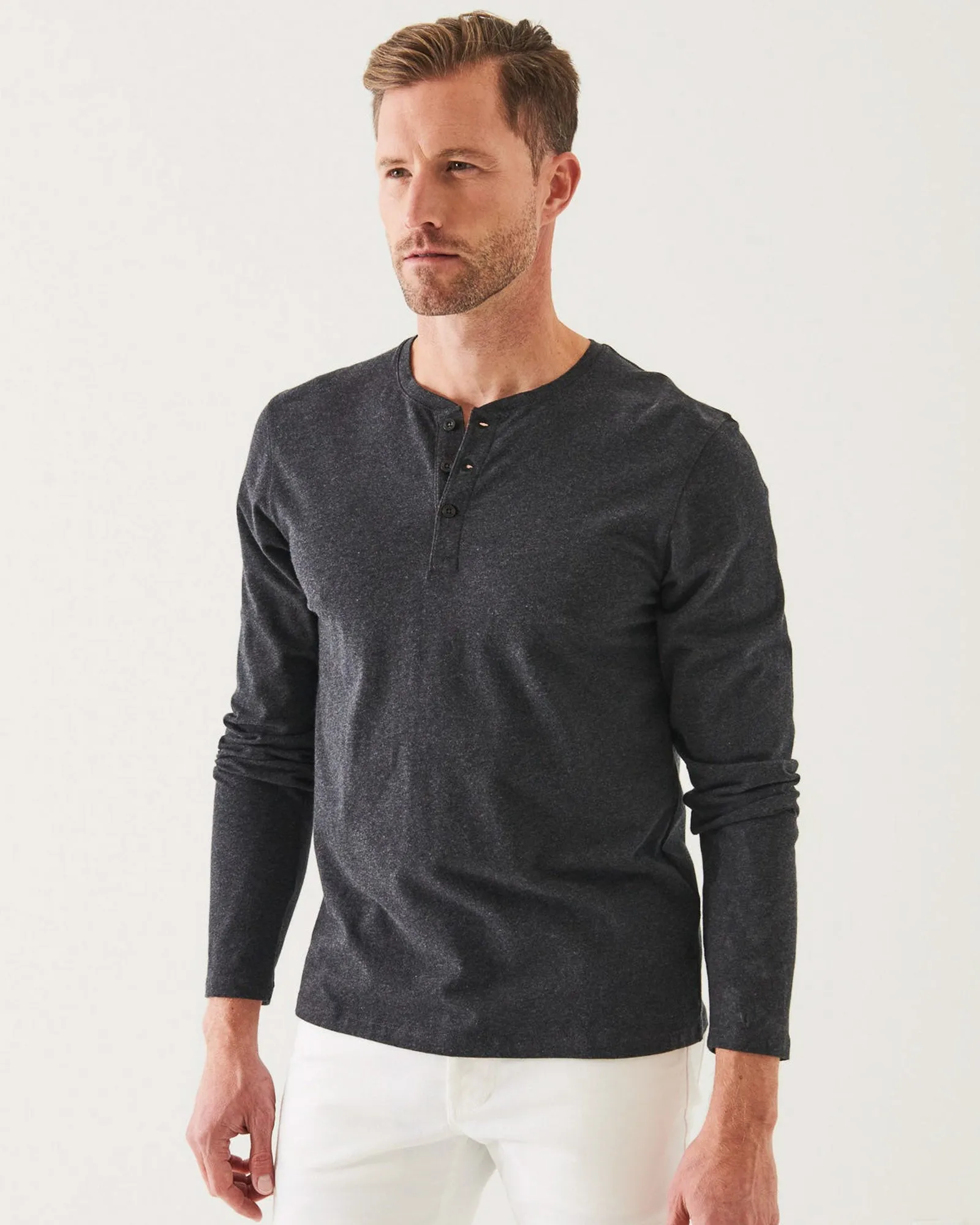 Long Sleeve Henley Shirt sold by TNT Fashion