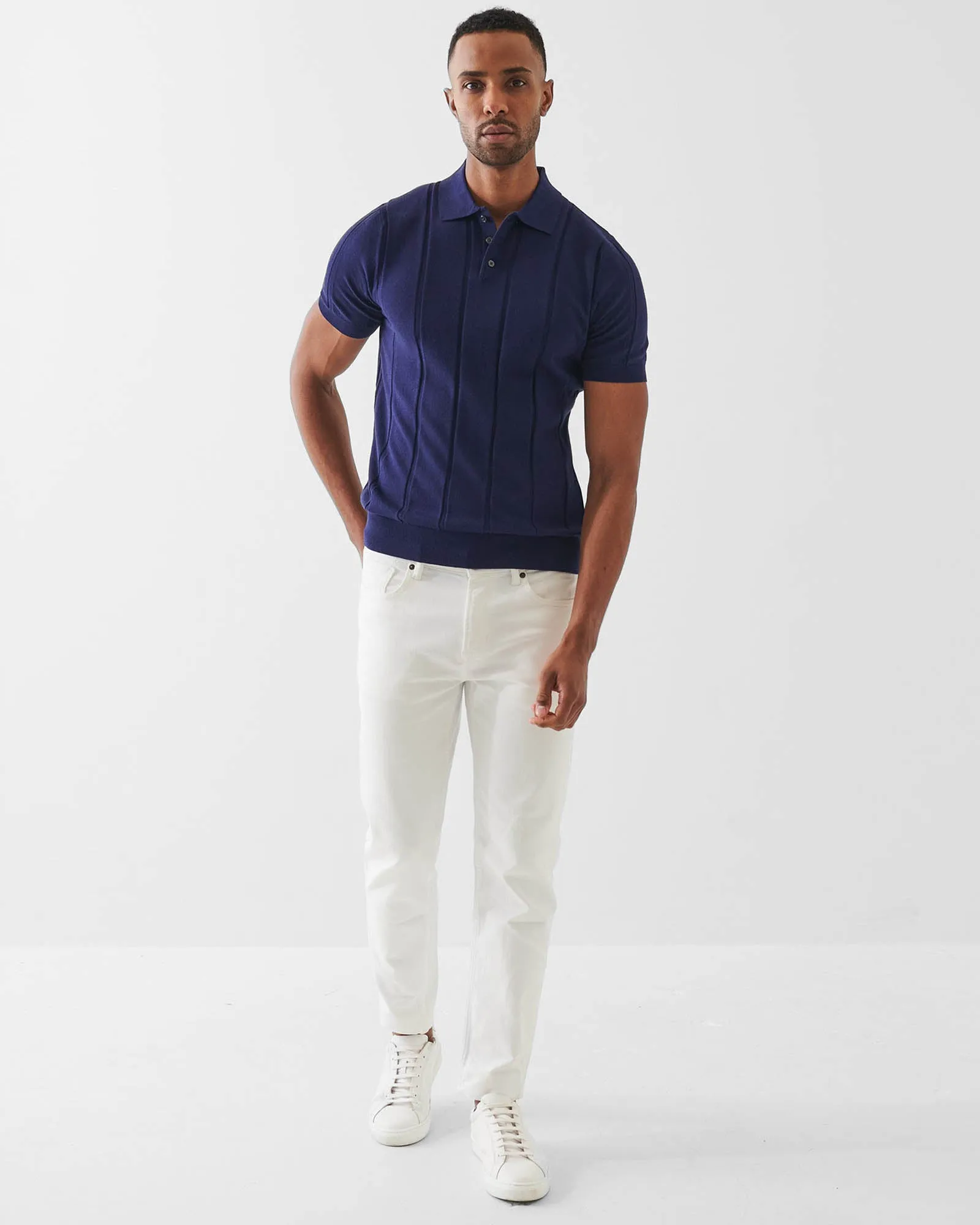 Short Sleeve Button Polo Sweater sold by TNT Fashion product image thumbnail 2