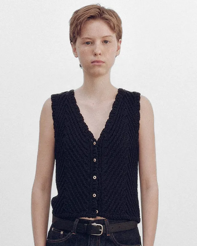 Rie Knit Vest sold by TNT Fashion
