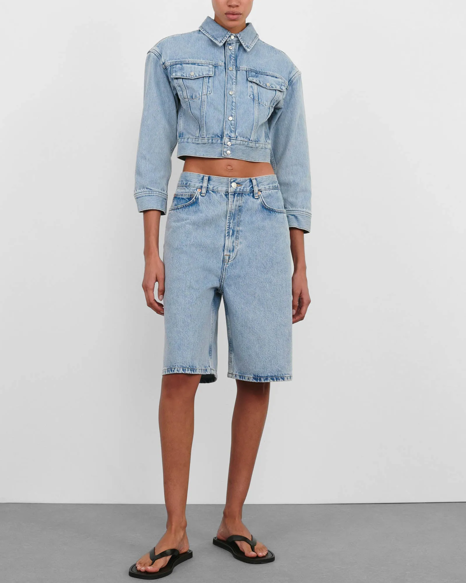 Denim Crop Jacket sold by TNT Fashion product image thumbnail 2