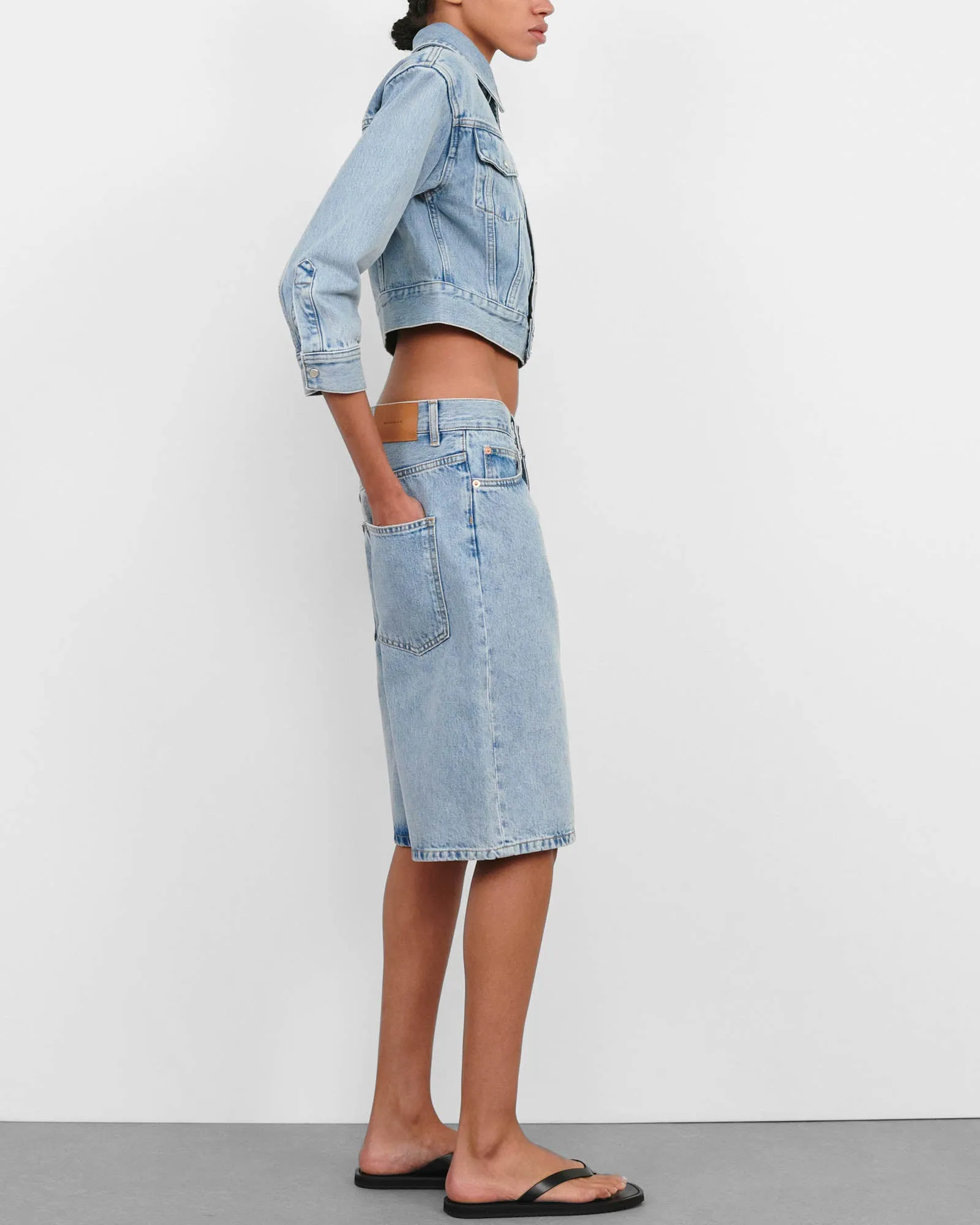 Denim Crop Jacket sold by TNT Fashion product image thumbnail 4