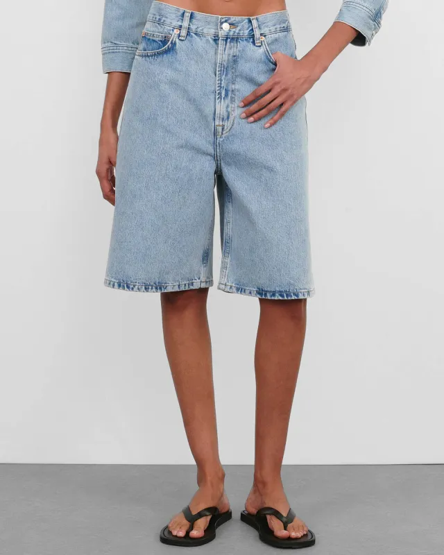Denim Low Rise Shorts sold by TNT Fashion