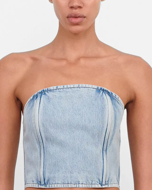 Denim Tube Top sold by TNT Fashion