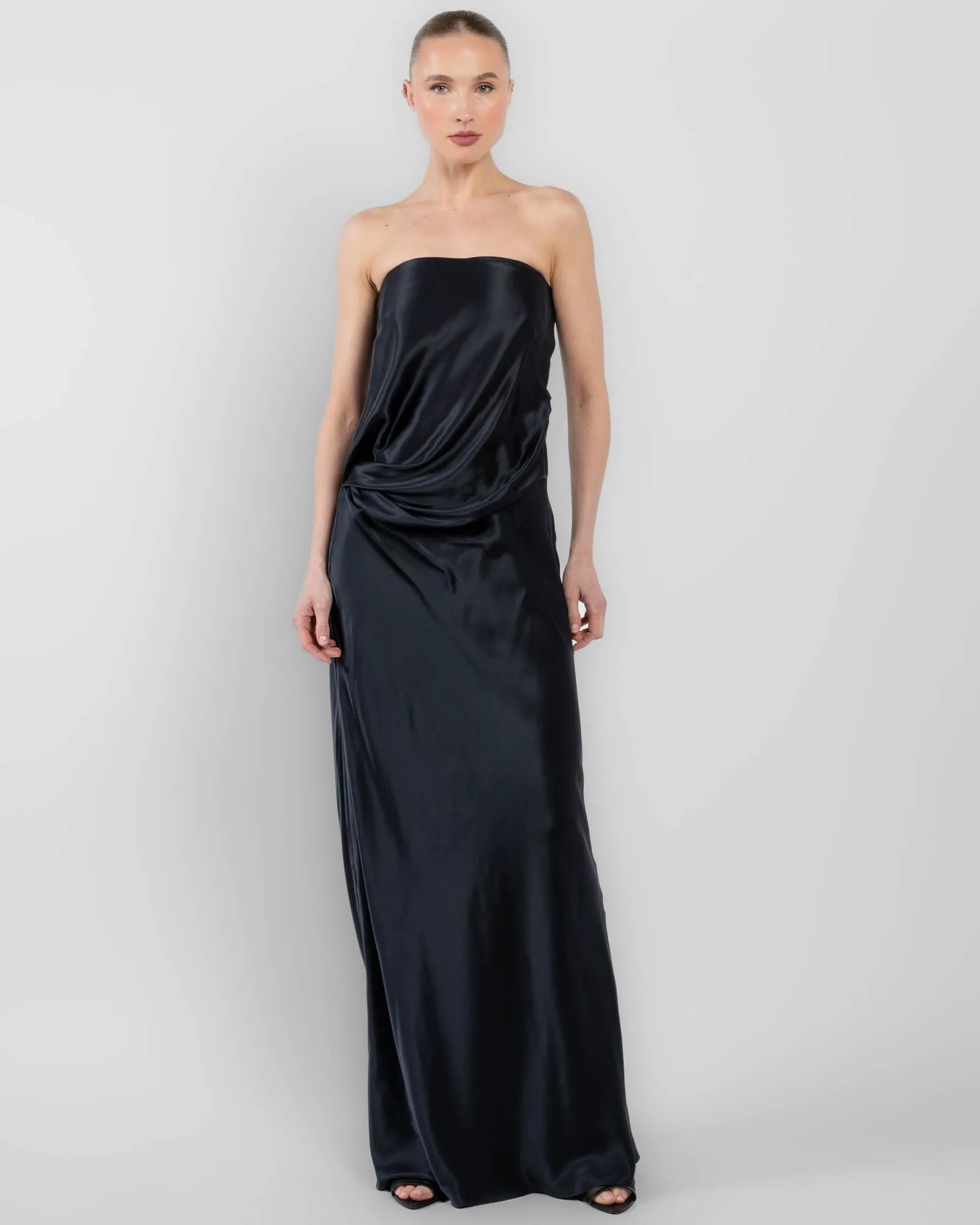 Draped Strapless Gown sold by TNT Fashion