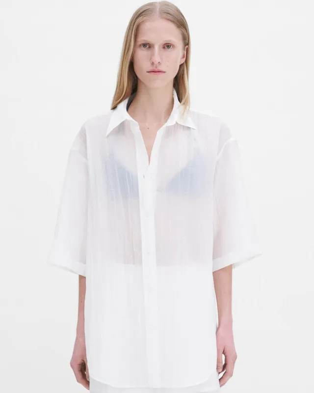 Short Sleeve Crinkle Shirt sold by TNT Fashion