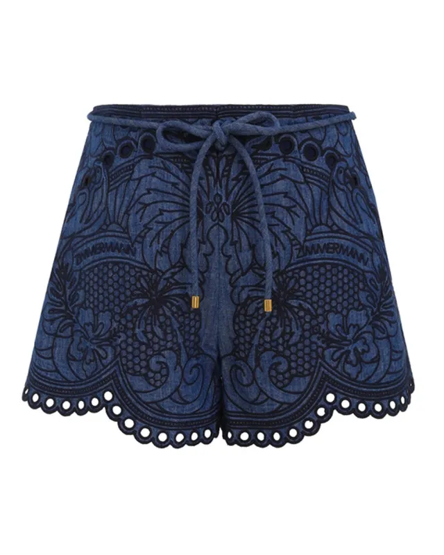 Coco Embroidered Denim Shorts sold by TNT Fashion