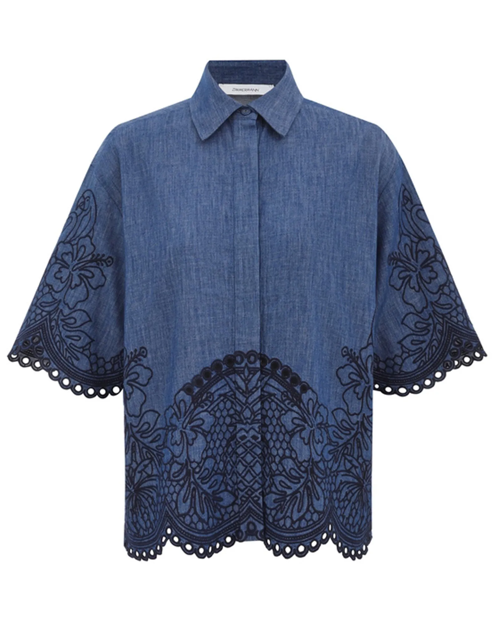 Coco Embroidered Denim Shirt sold by TNT Fashion