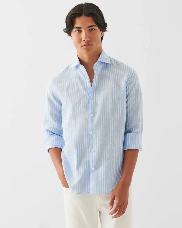 Linen Stripe Shirt made by Patrick Assaraf