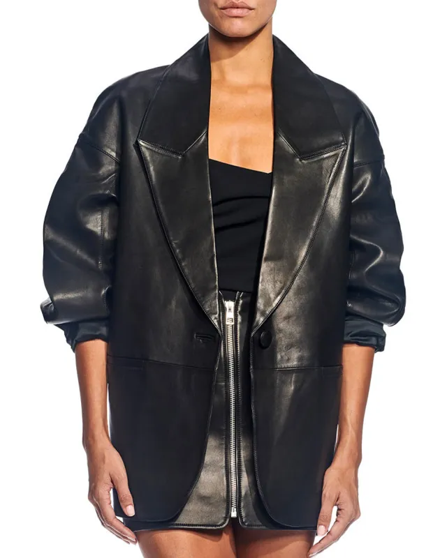 Slouch Leather Blazer sold by TNT Fashion