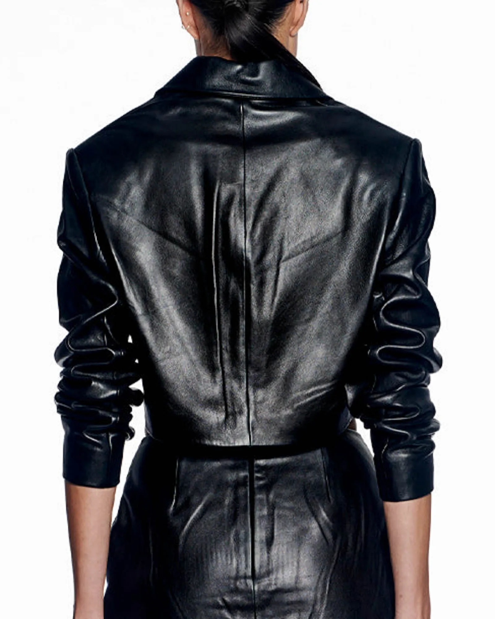 Leather Crop Blazer sold by TNT Fashion product image thumbnail 3