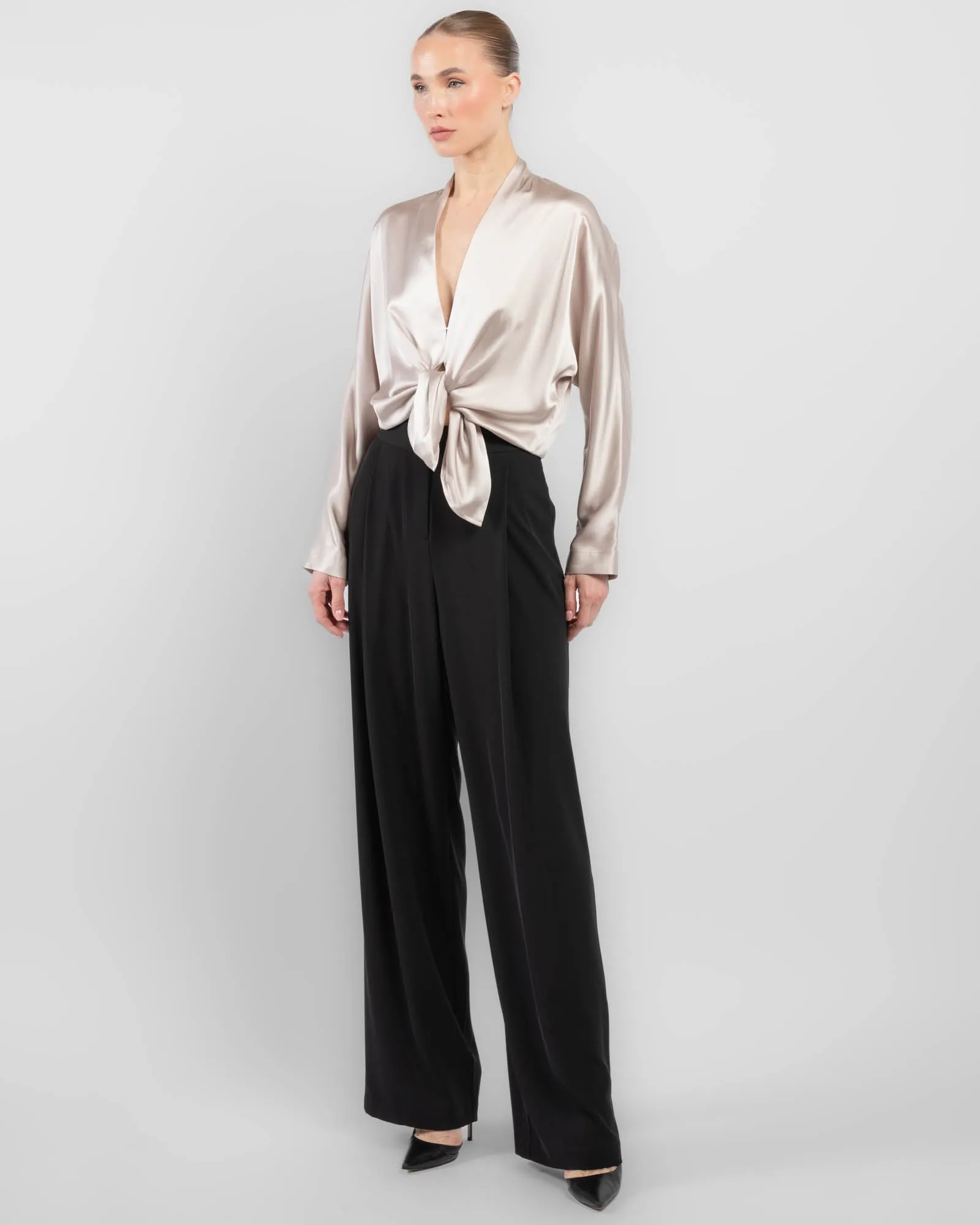 Long Sleeve Tie Front Top sold by TNT Fashion product image thumbnail 4