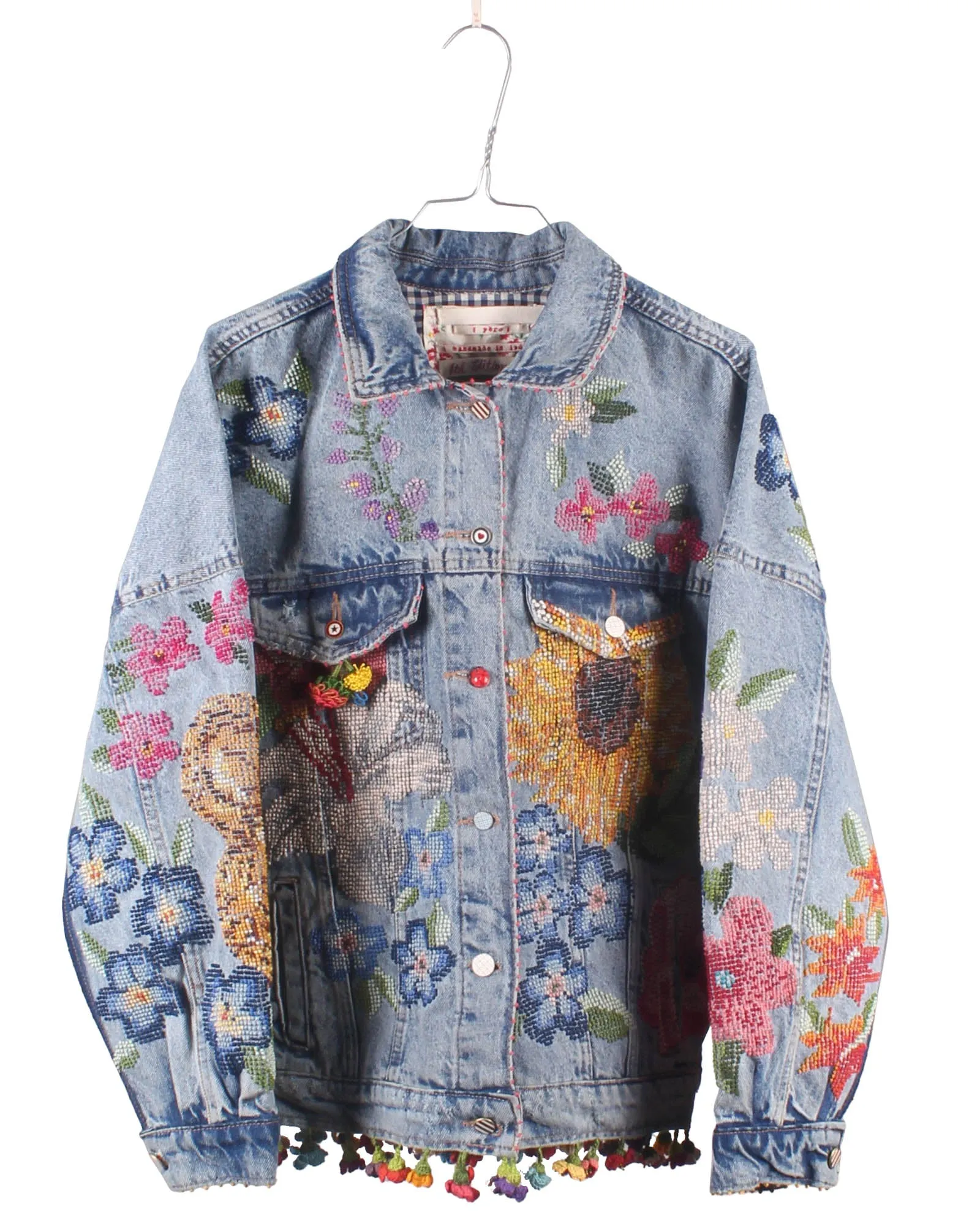 Denim Embroidered Jacket sold by TNT Fashion