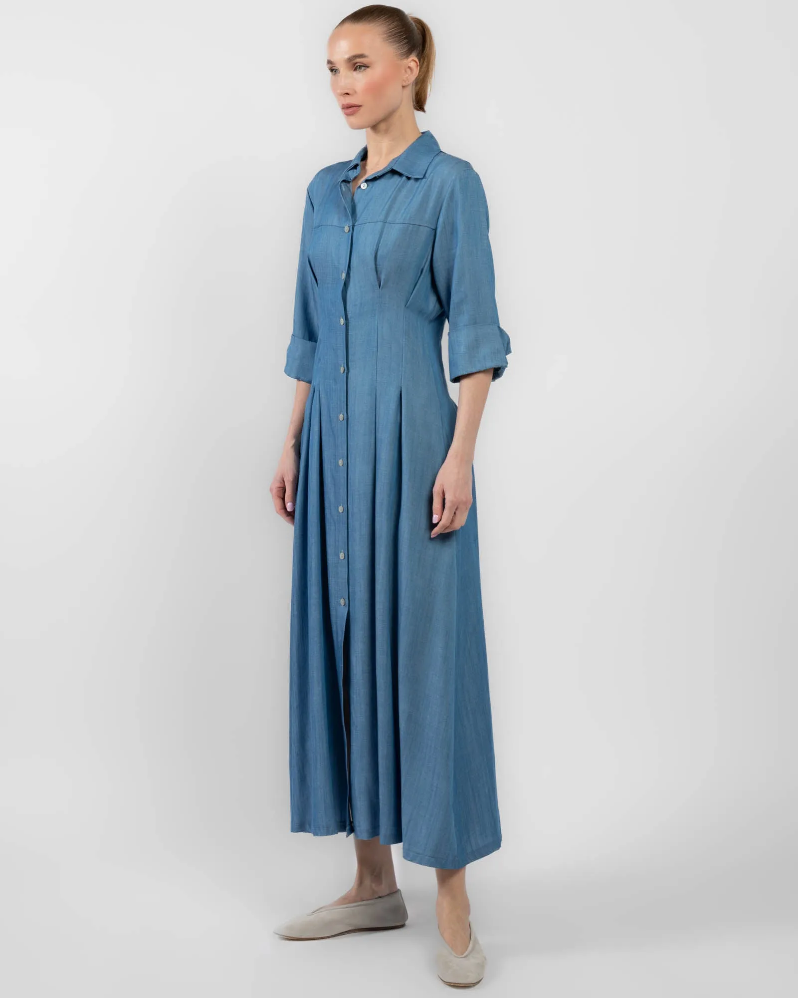 Long Button Dress sold by TNT Fashion product image thumbnail 4