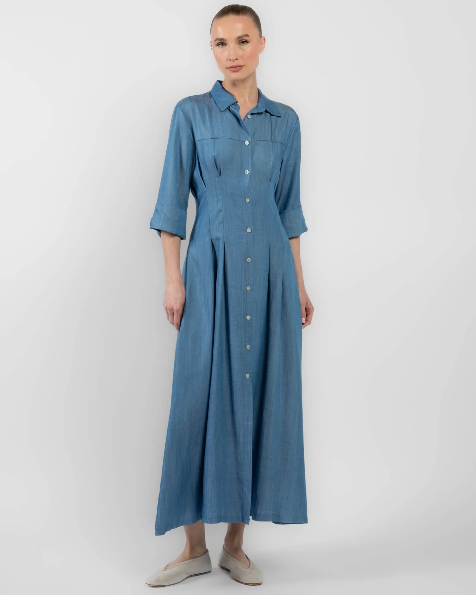 Long Button Dress sold by TNT Fashion product image thumbnail 3