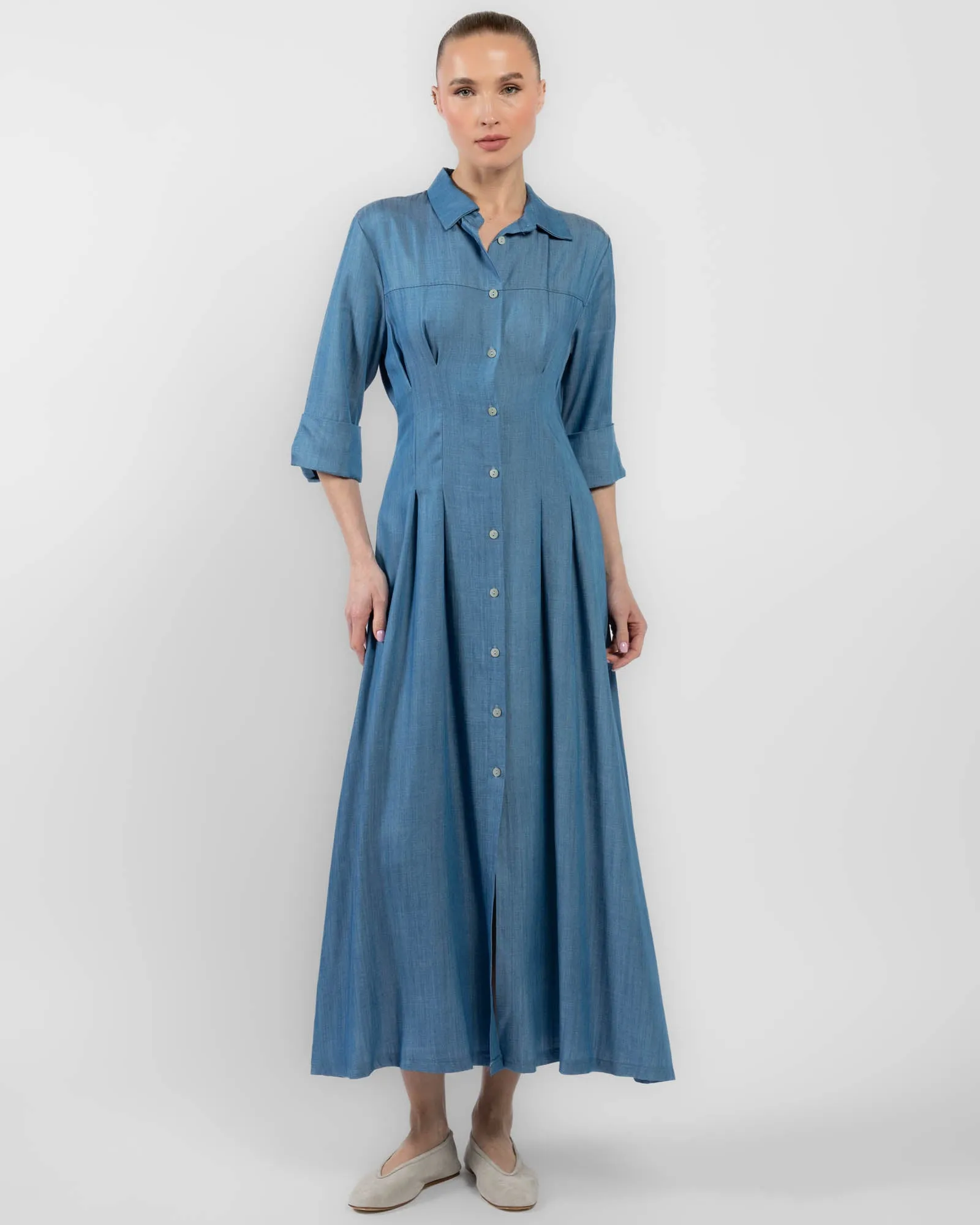 Long Button Dress sold by TNT Fashion