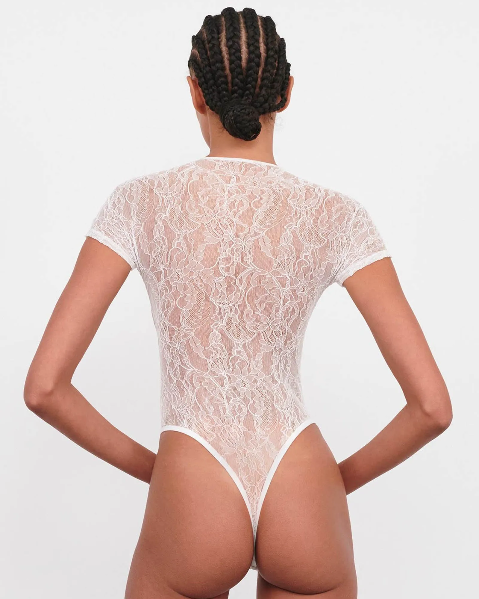 Lace Cap Sleeve Bodysuit sold by TNT Fashion product image thumbnail 3