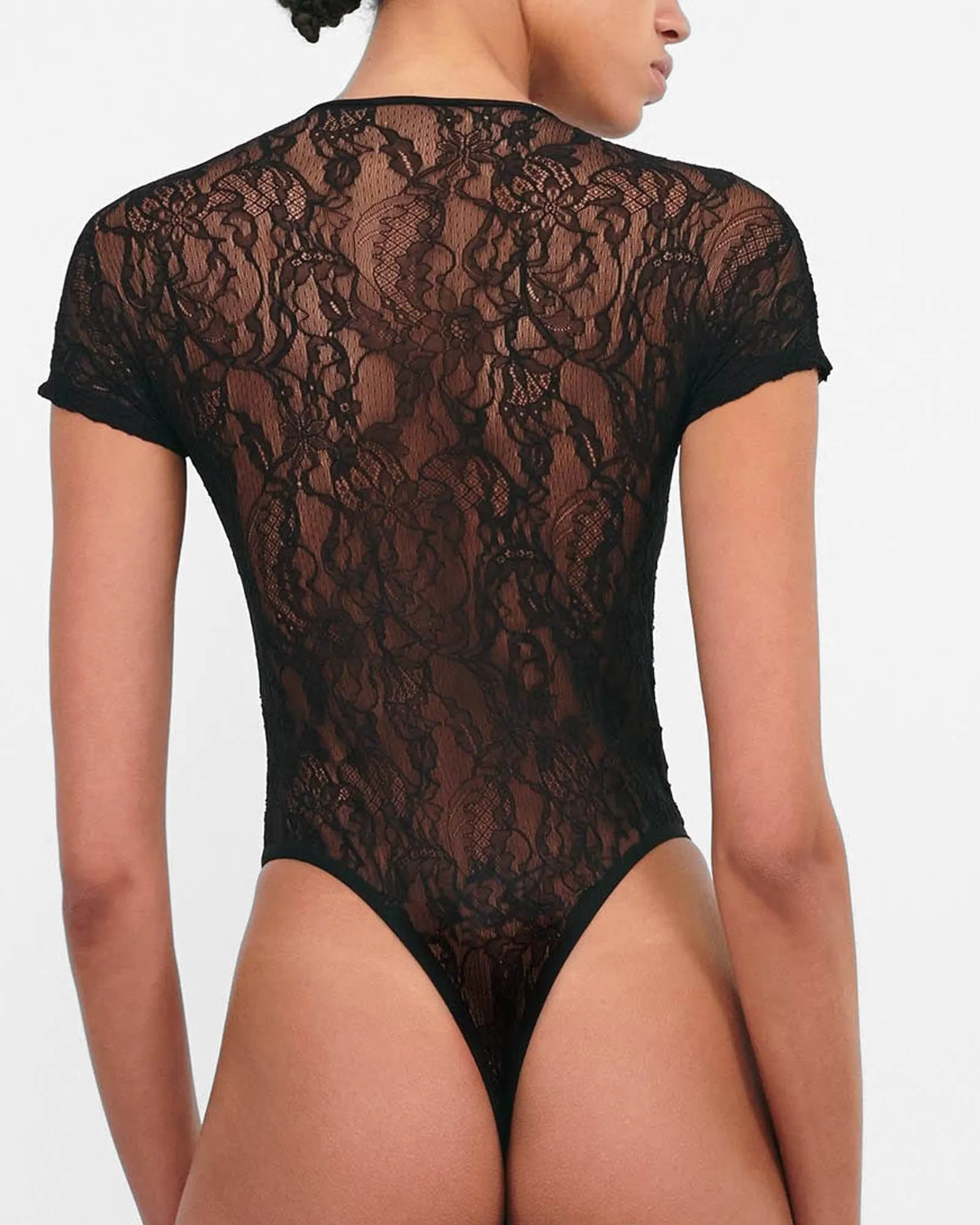 Lace Cap Sleeve Bodysuit sold by TNT Fashion product image thumbnail 3