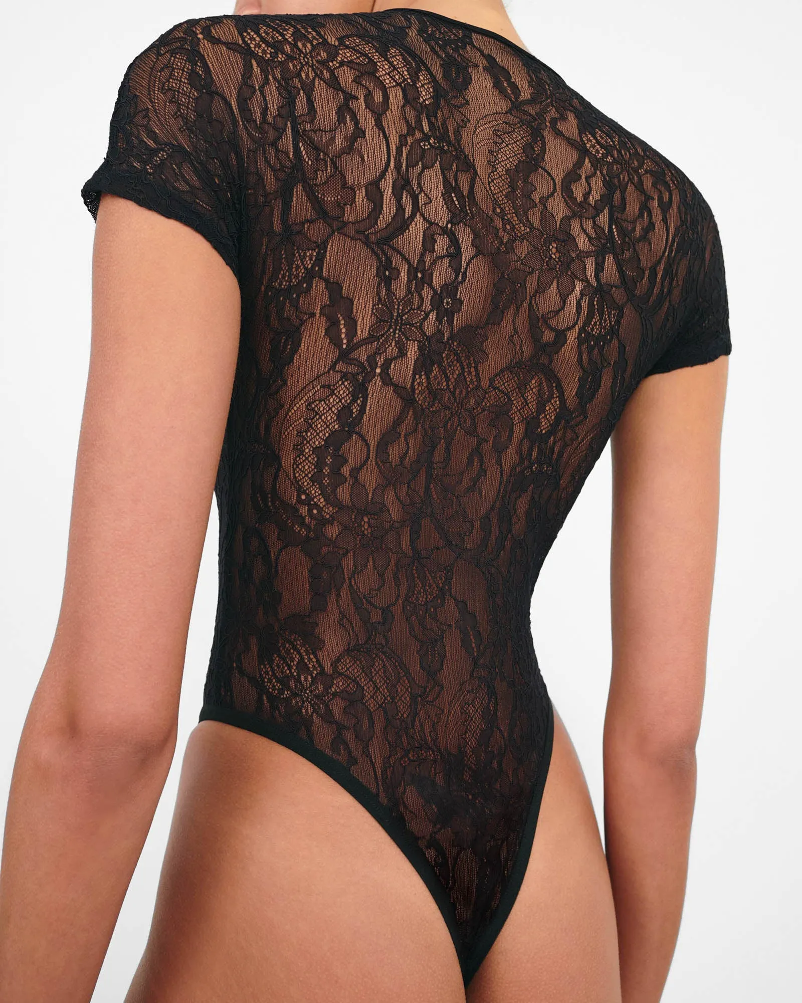 Lace Cap Sleeve Bodysuit sold by TNT Fashion product image thumbnail 5