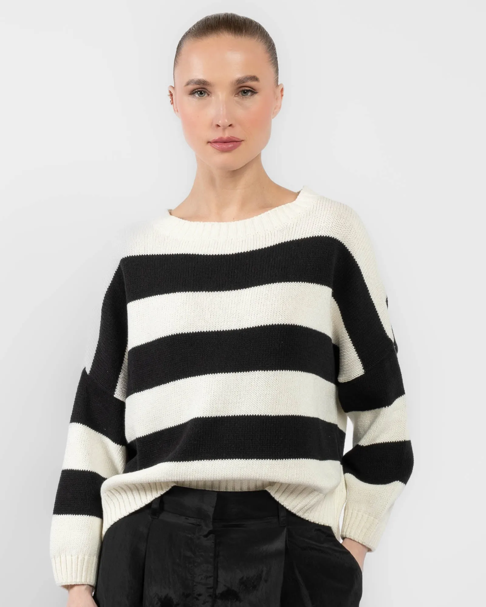 Stripe Crew Sweater sold by TNT Fashion
