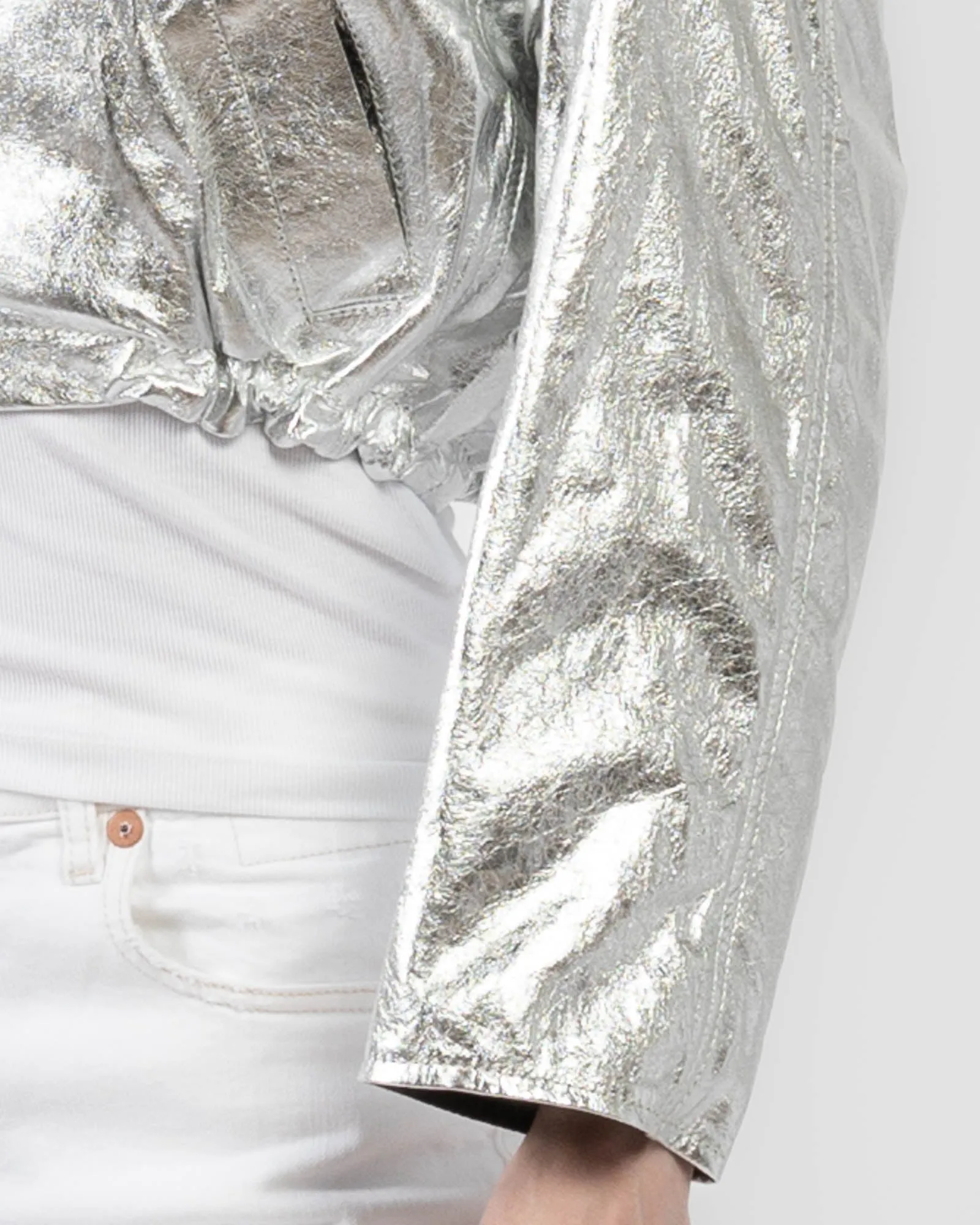 Metallic Leather Jacket sold by TNT Fashion product image thumbnail 5