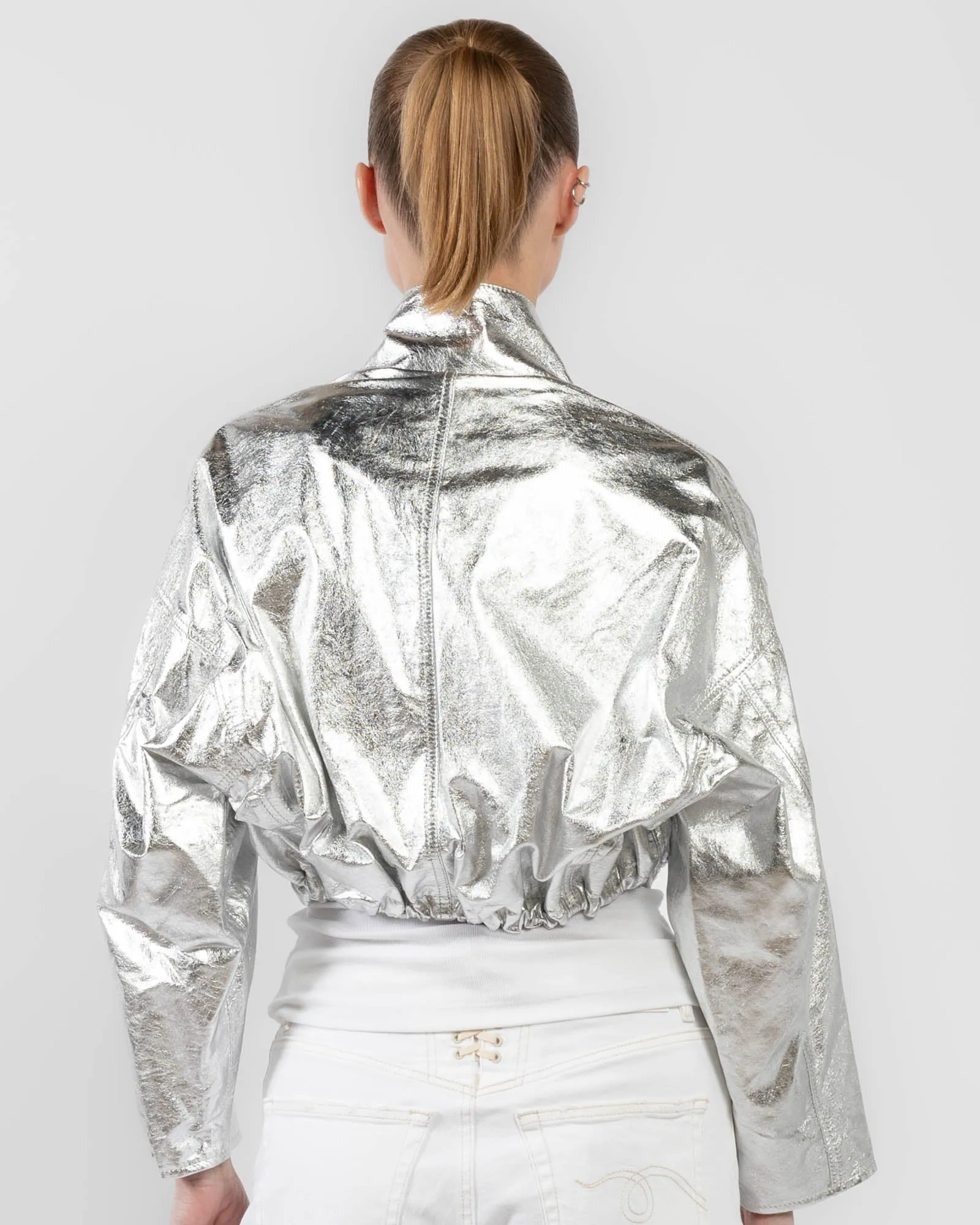 Metallic Leather Jacket sold by TNT Fashion product image thumbnail 3