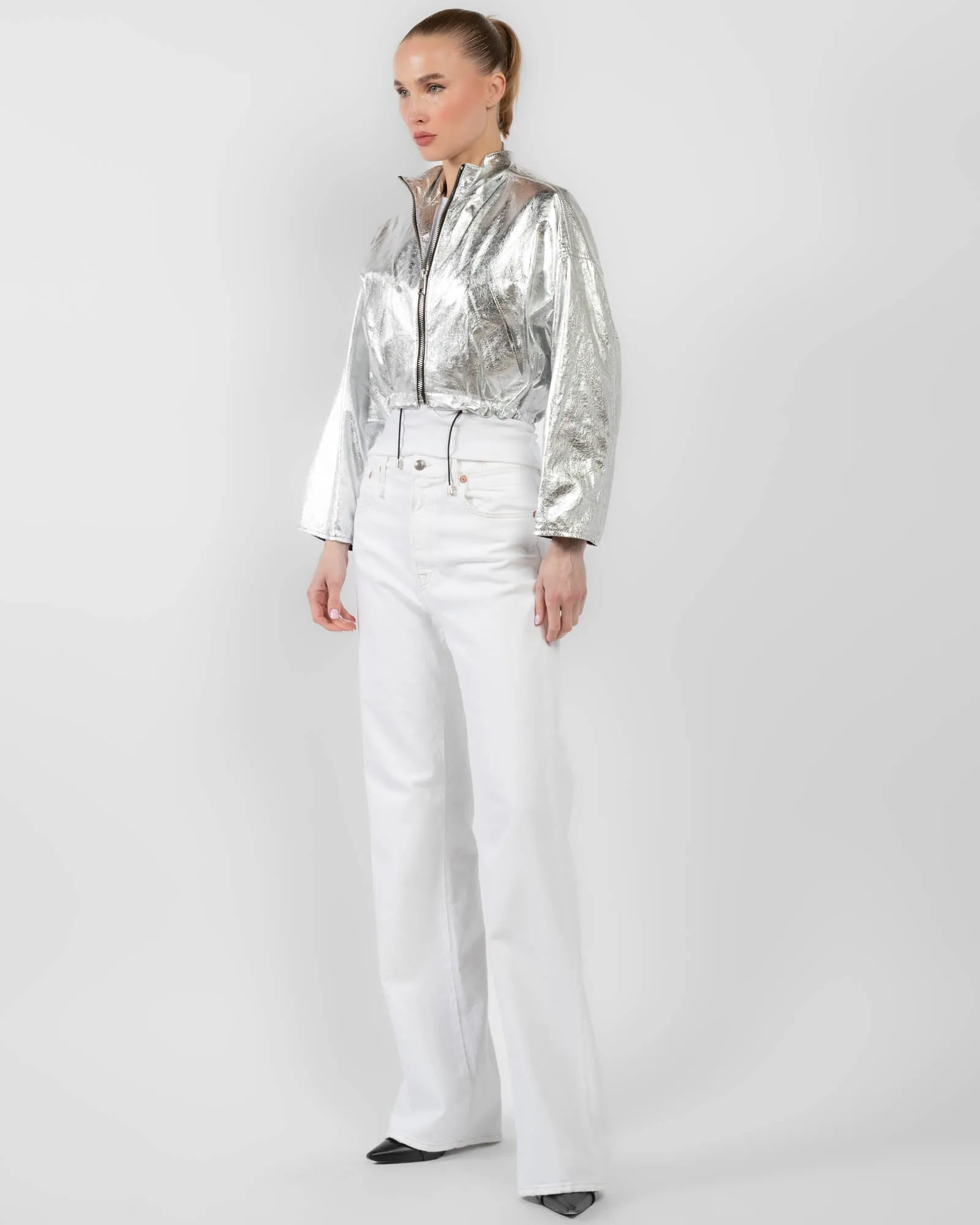 Metallic Leather Jacket sold by TNT Fashion product image thumbnail 4