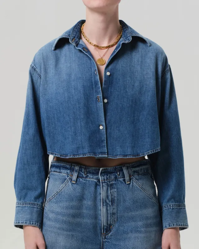 Ana Cropped Shirt sold by TNT Fashion