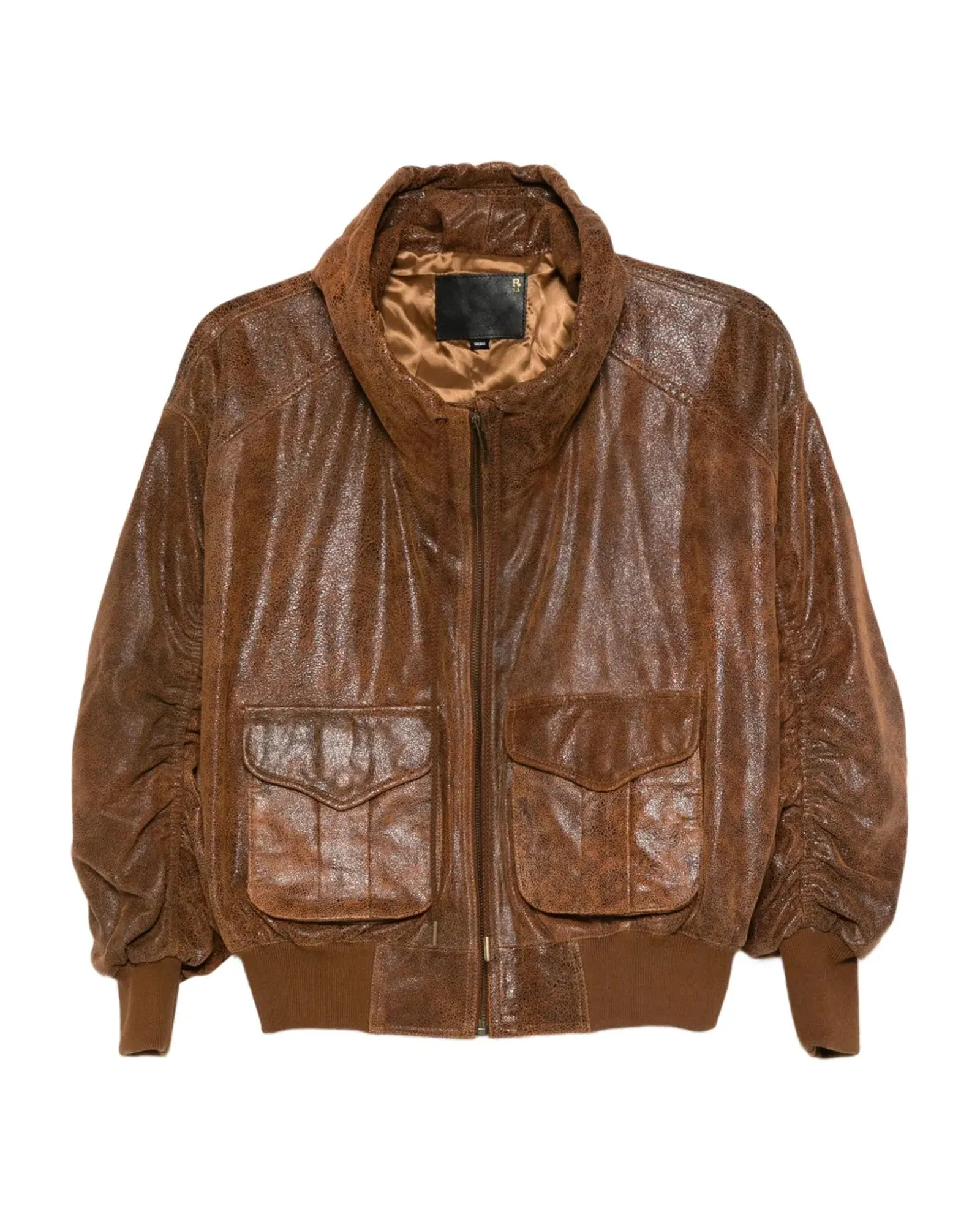 Leather Oversized Bomber sold by TNT Fashion