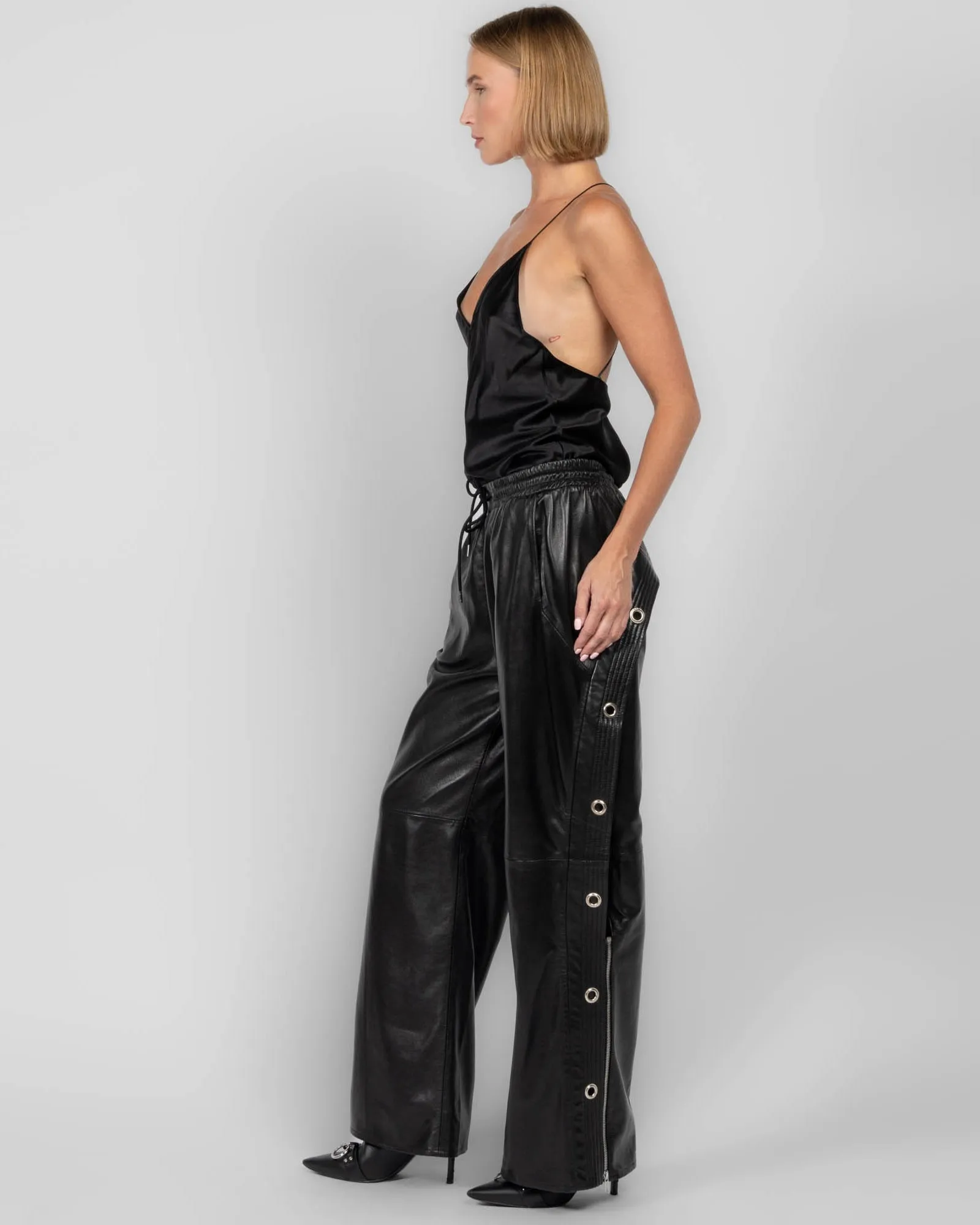 Wide Leg Leather Pants sold by TNT Fashion product image thumbnail 4