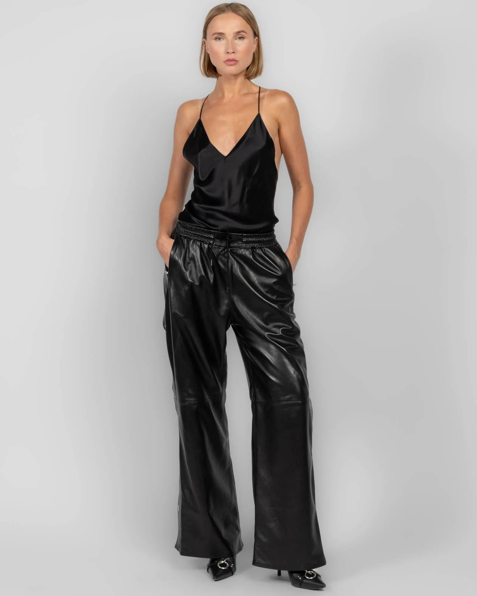 Wide Leg Leather Pants sold by TNT Fashion product image thumbnail 3