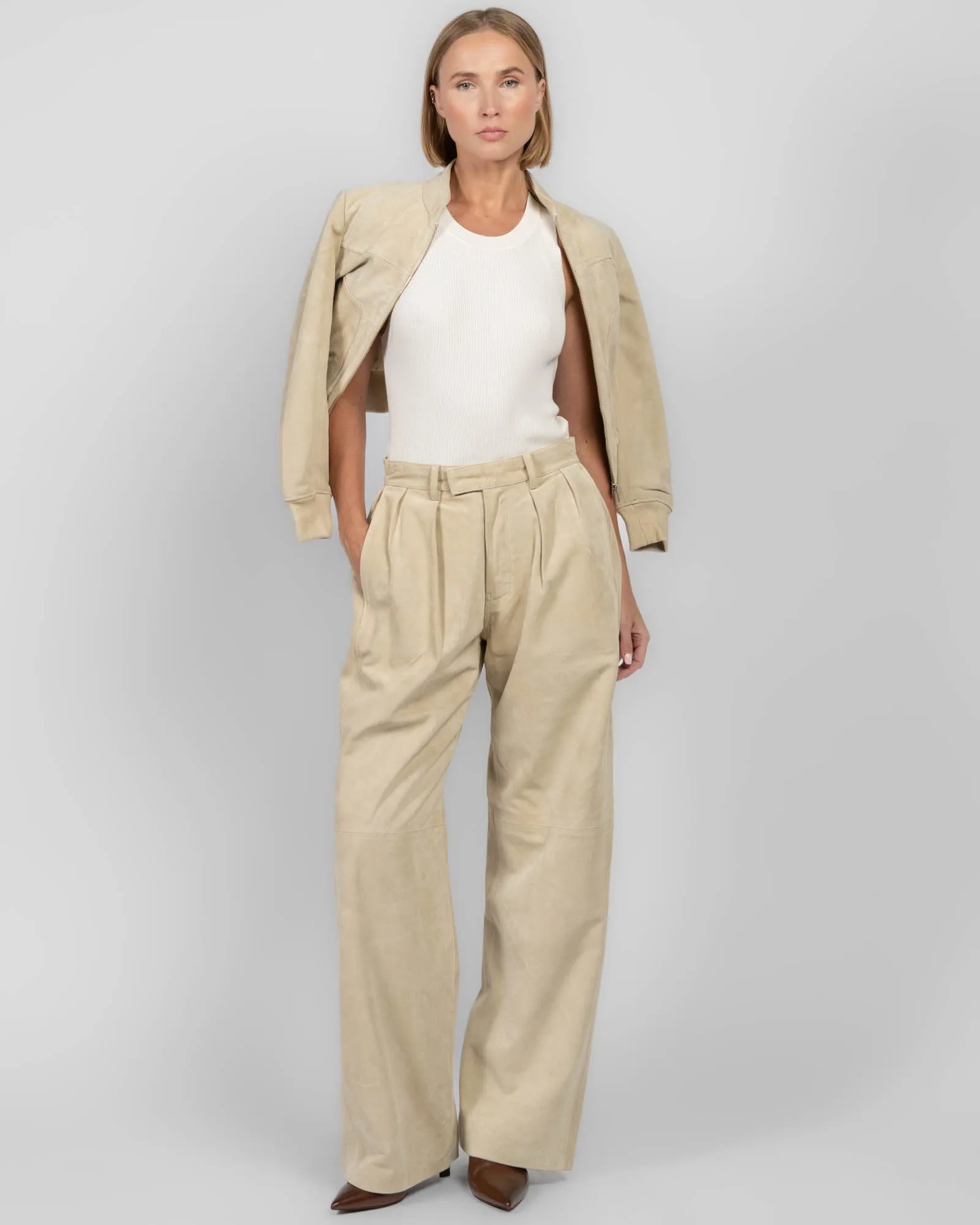 Pleat Leather Pants sold by TNT Fashion product image thumbnail 2