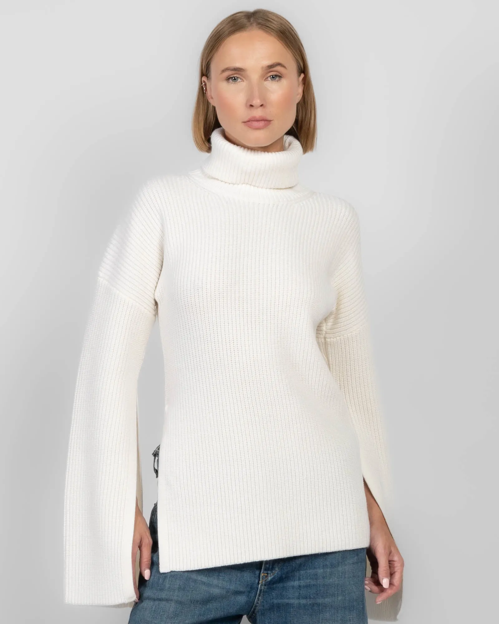 Slit Sleeve Sweater sold by TNT Fashion