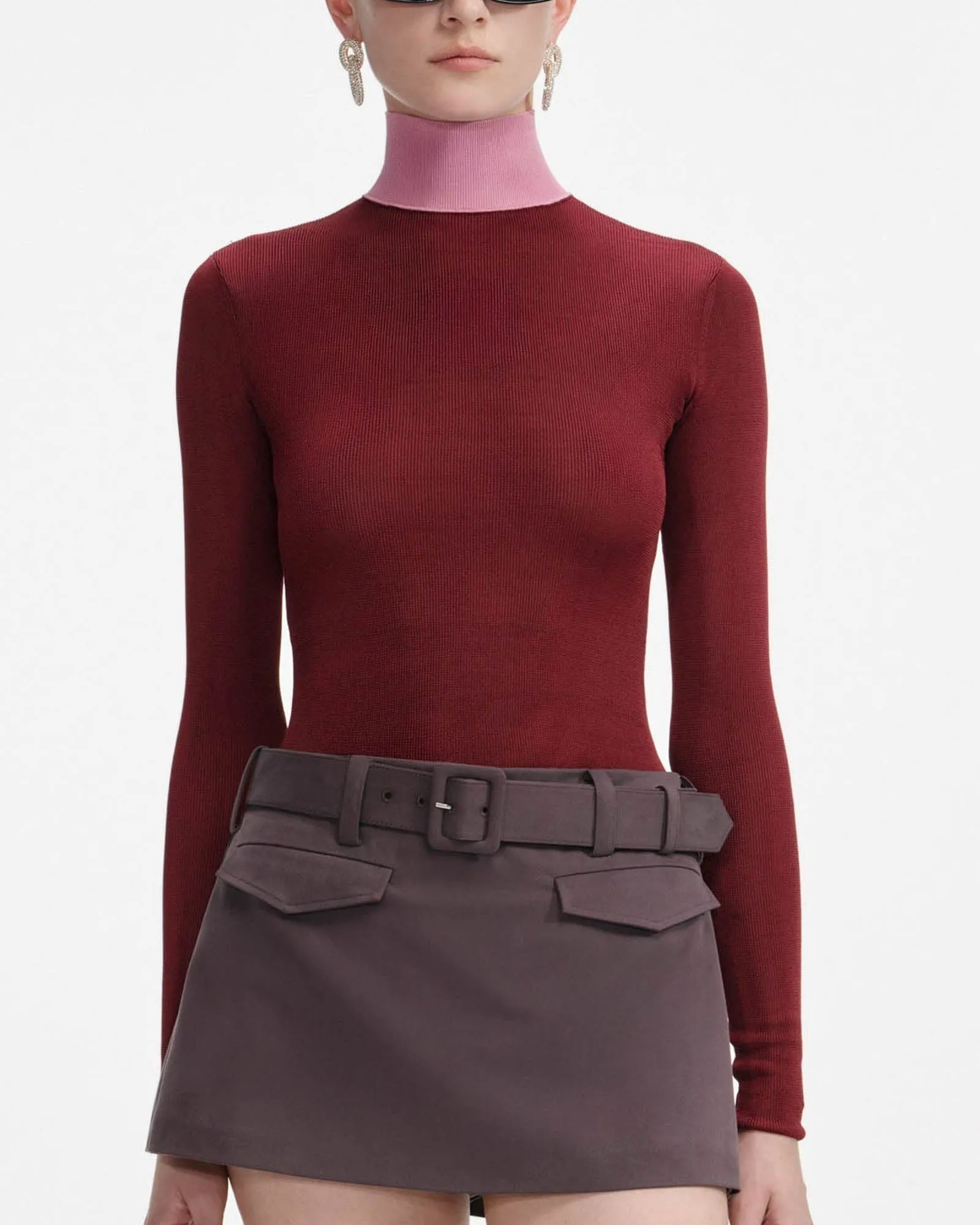 Long Sleeve Contrast Top sold by TNT Fashion