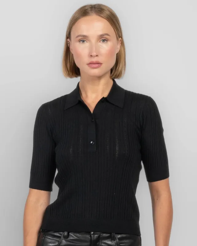 Shrunken V-Neck Polo made by MARIA McMANUS