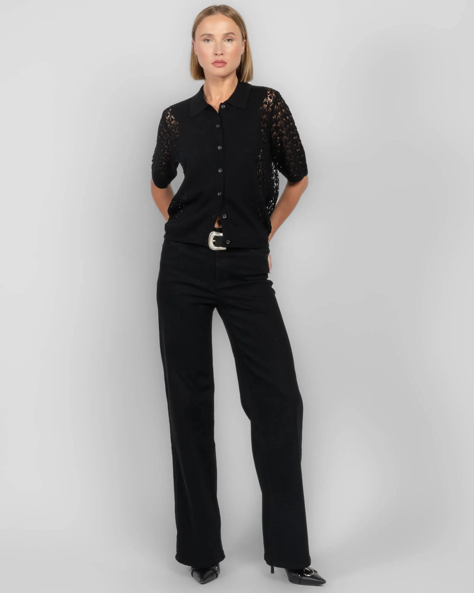 Lace Polo Cardigan sold by TNT Fashion product image thumbnail 2