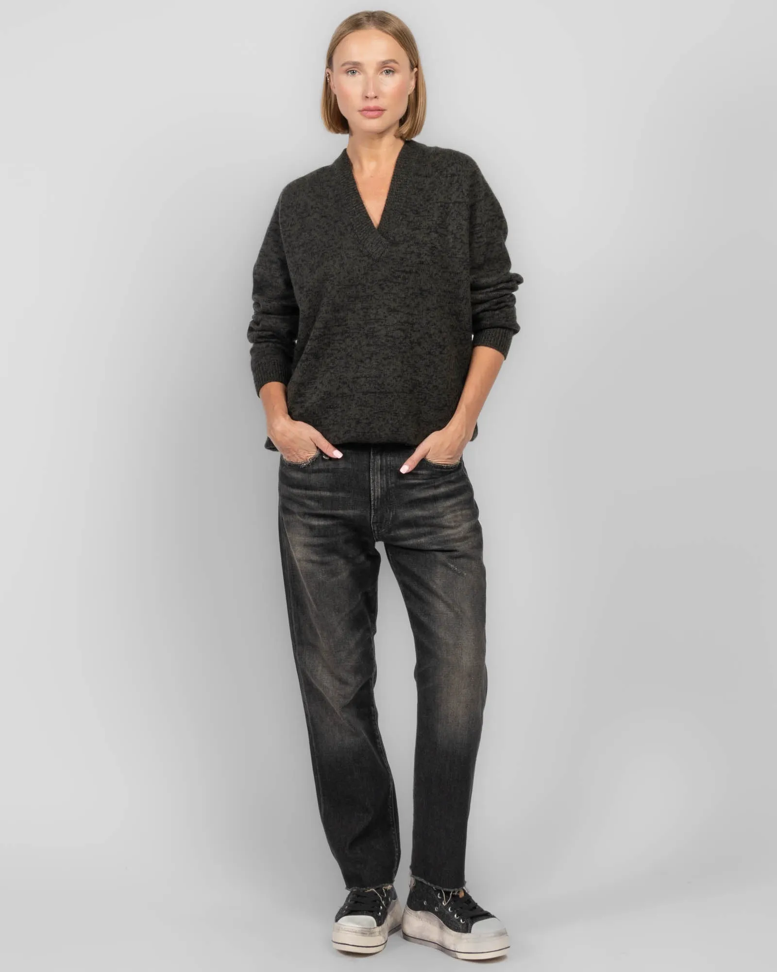 Boyfriend V-Neck Sweater sold by TNT Fashion product image thumbnail 2