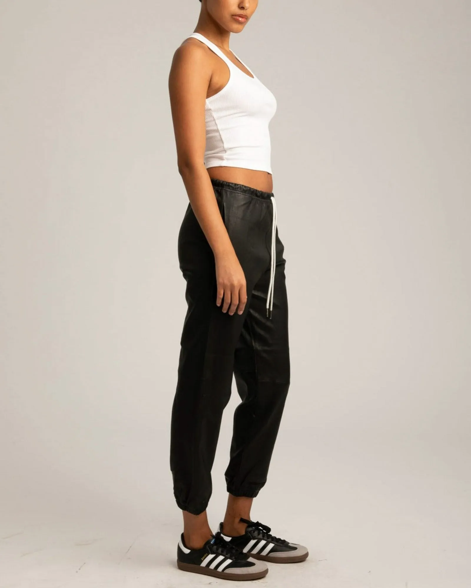 Leather Drawstring Joggers sold by TNT Fashion product image thumbnail 3