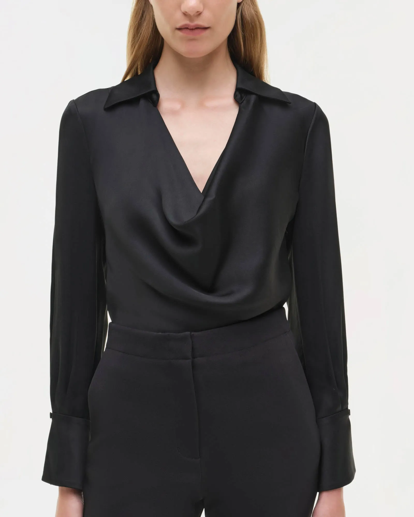 Symone Long Sleeve Cowl Top sold by TNT Fashion