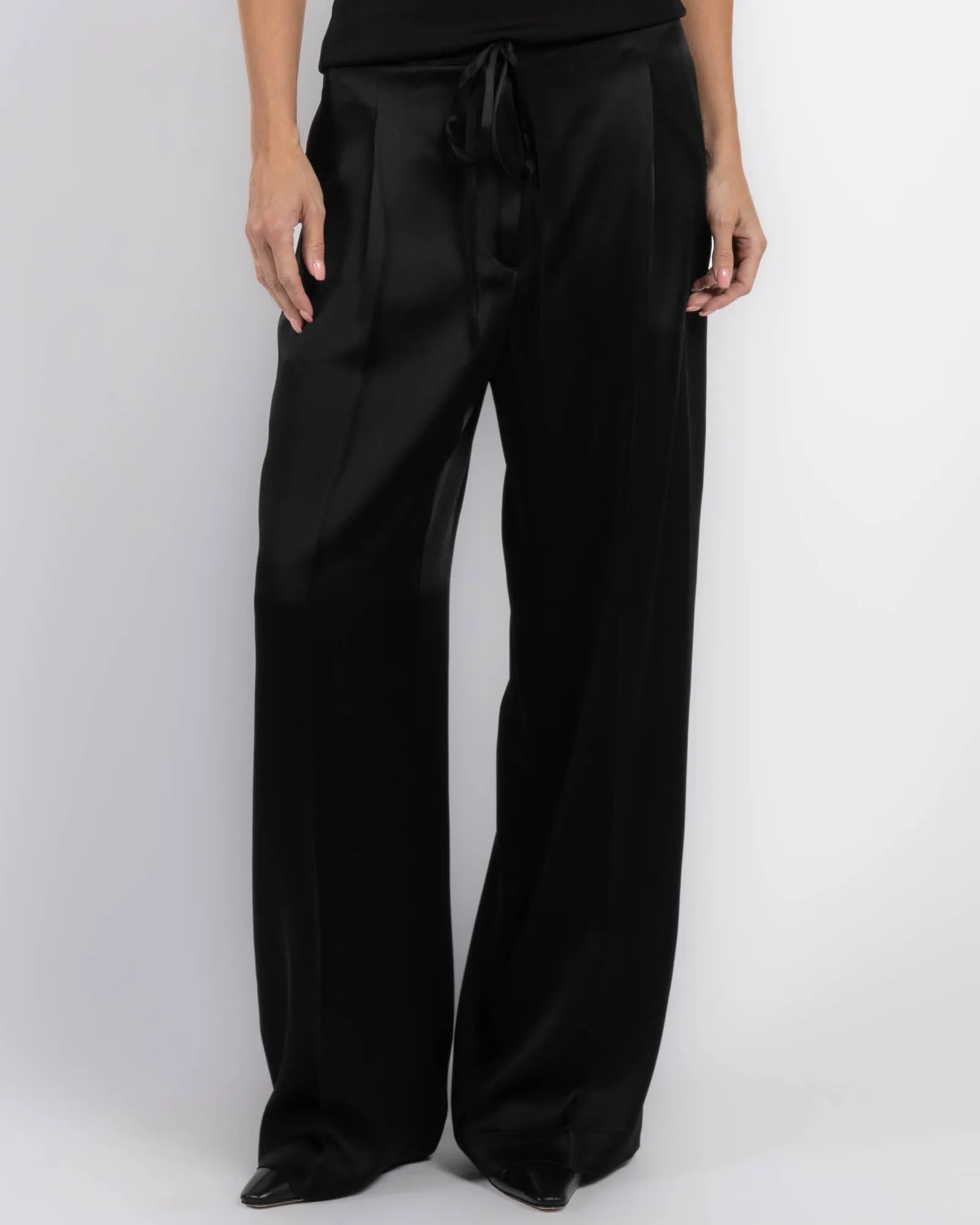 Relaxed Drawstring Satin Pants sold by TNT Fashion product image thumbnail 2