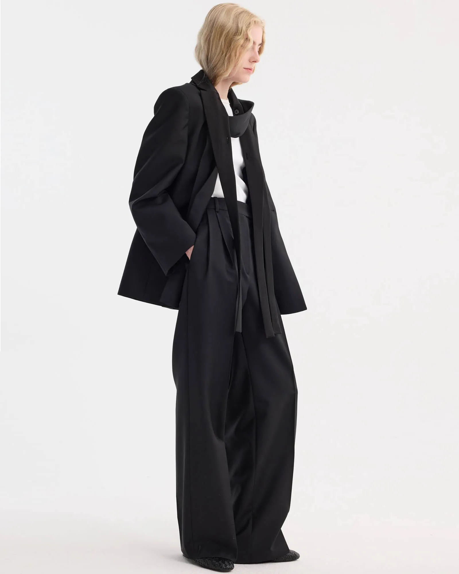 Deconstructed Satin Lapel Suit sold by TNT Fashion product image thumbnail 4